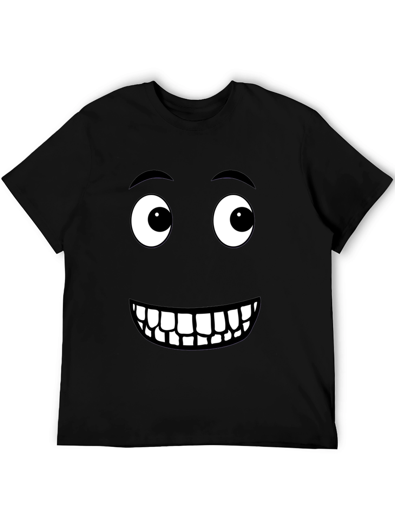 Black Funny Face Graphic T-Shirt view 5