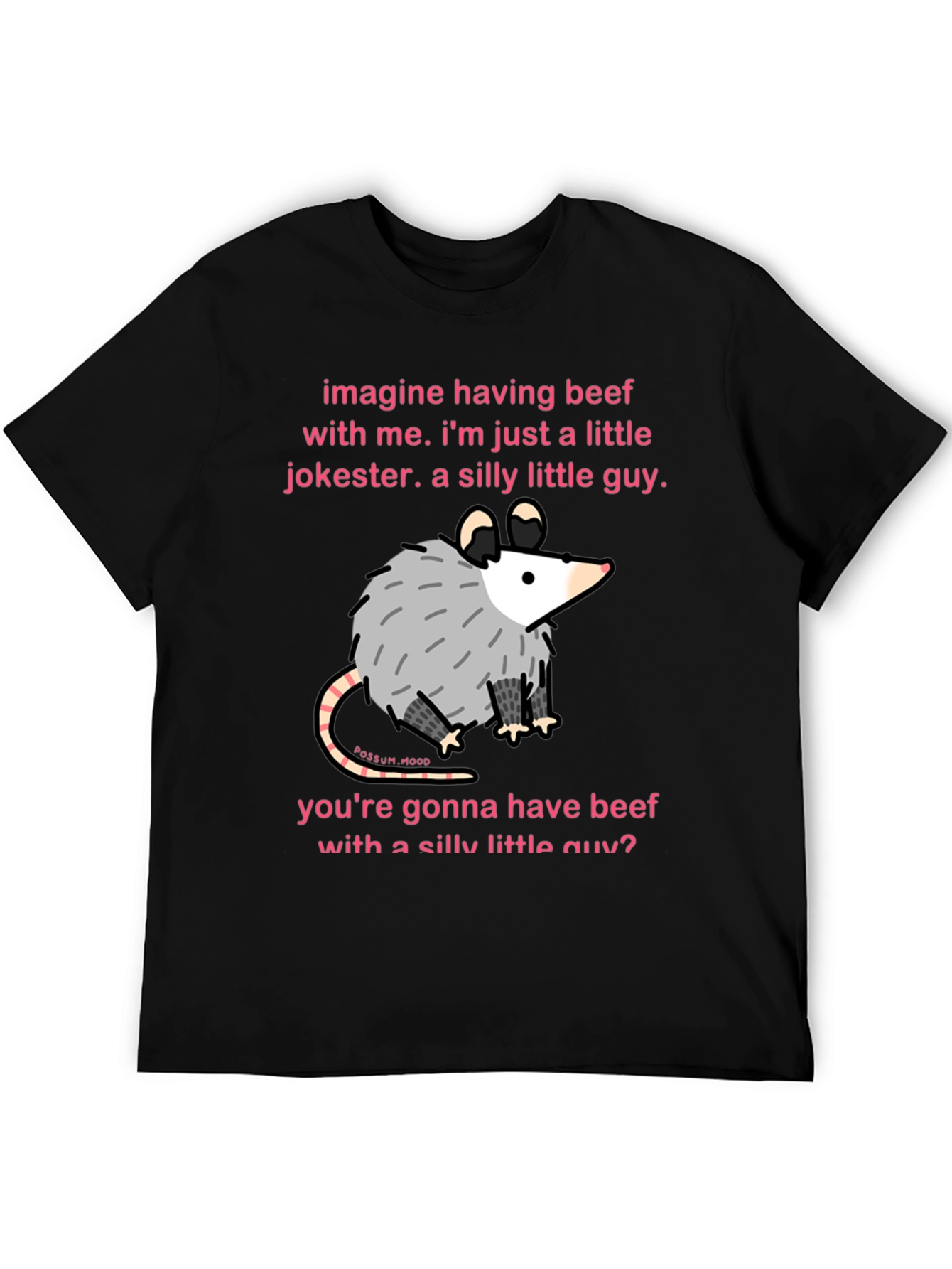 Black Silly Little Guy Possum Tee view 5
