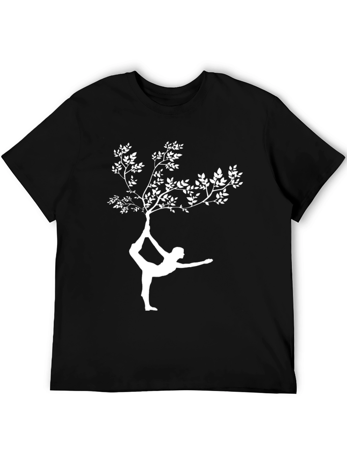 Black Yoga Tree Graphic Tee - Balance & Style view 5