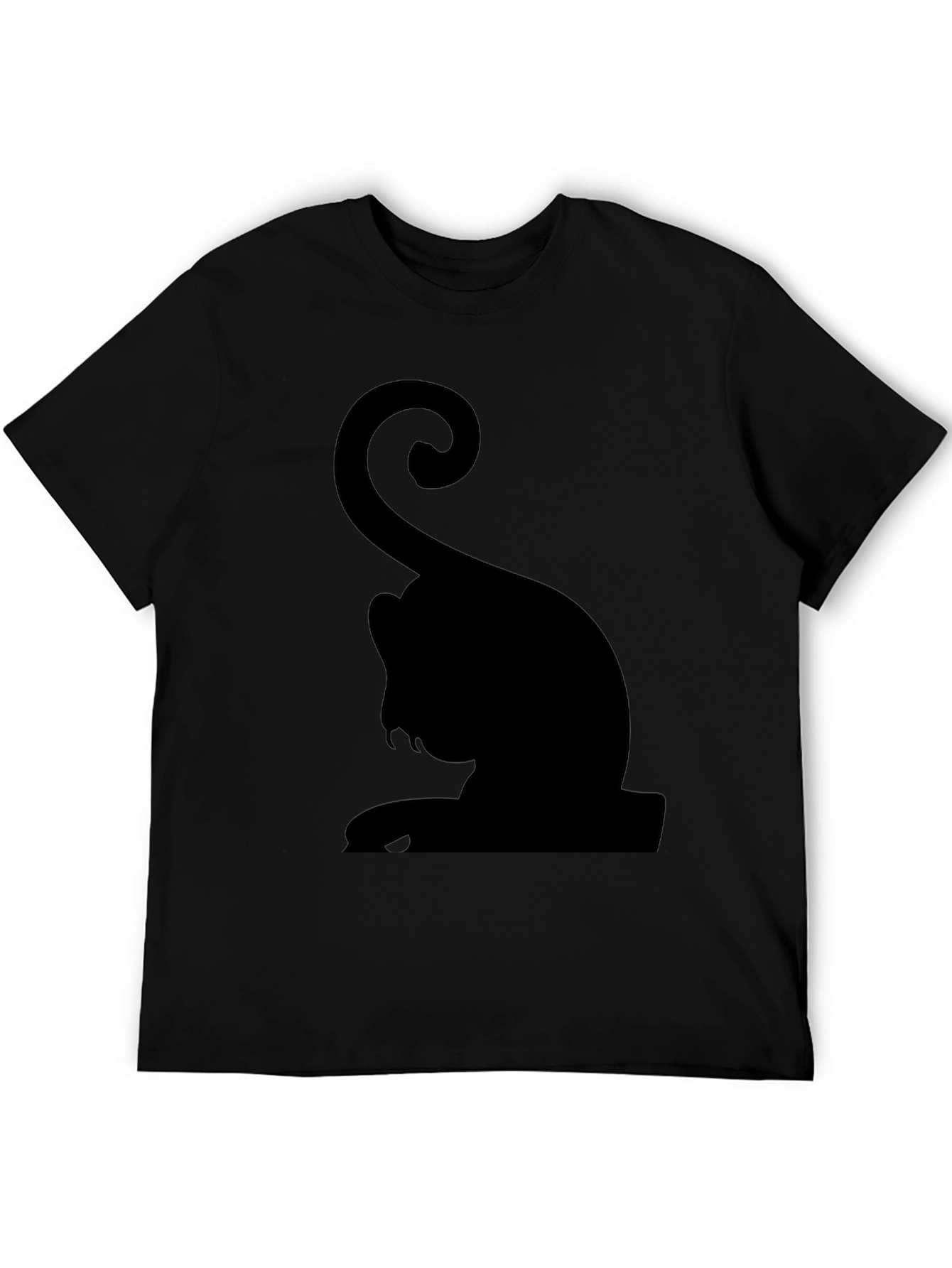 Black Black Cat Silhouette Graphic Tee view 5