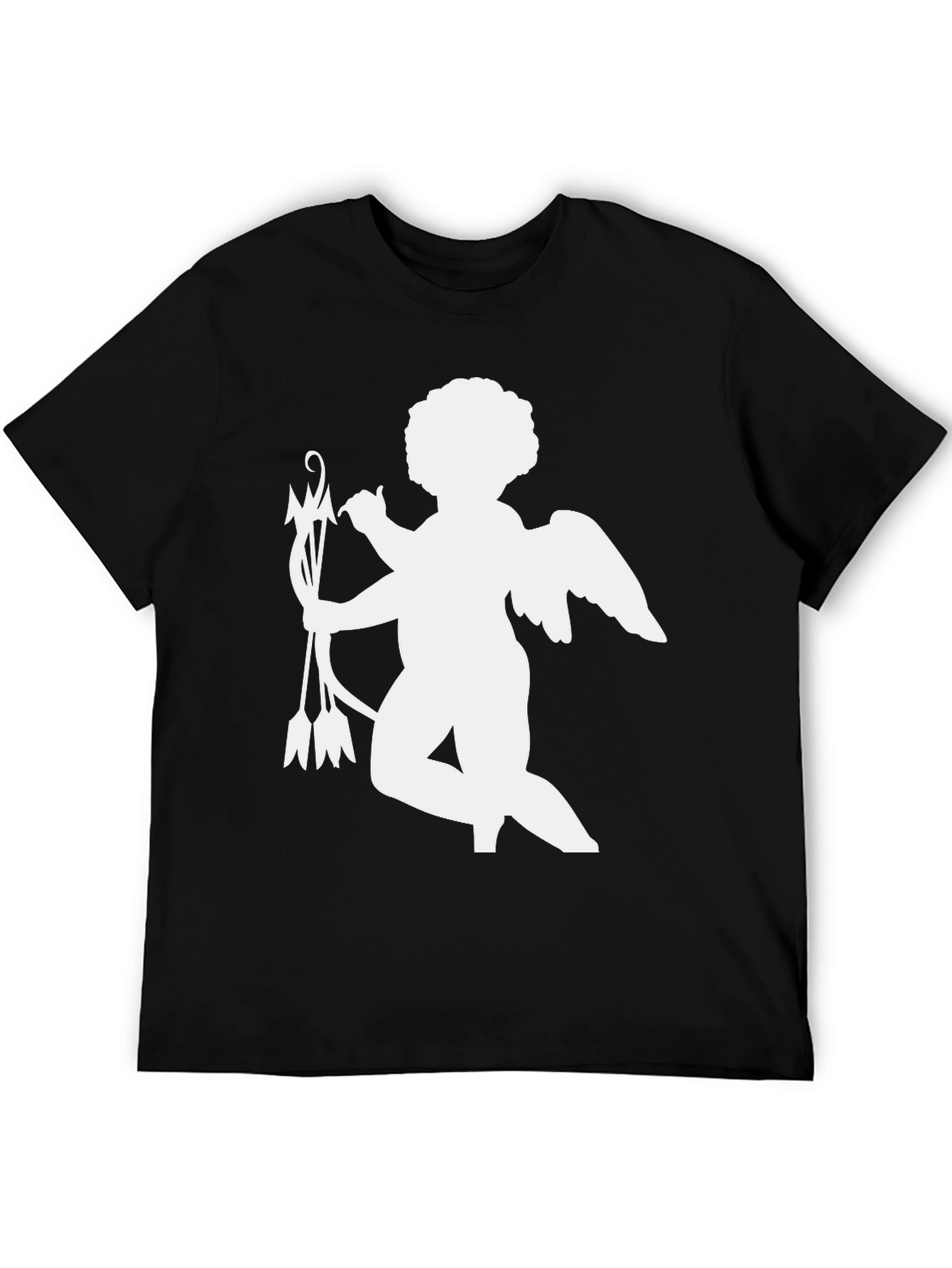 Black Cupid Graphic T-Shirt - Stylish Black Tee view 5