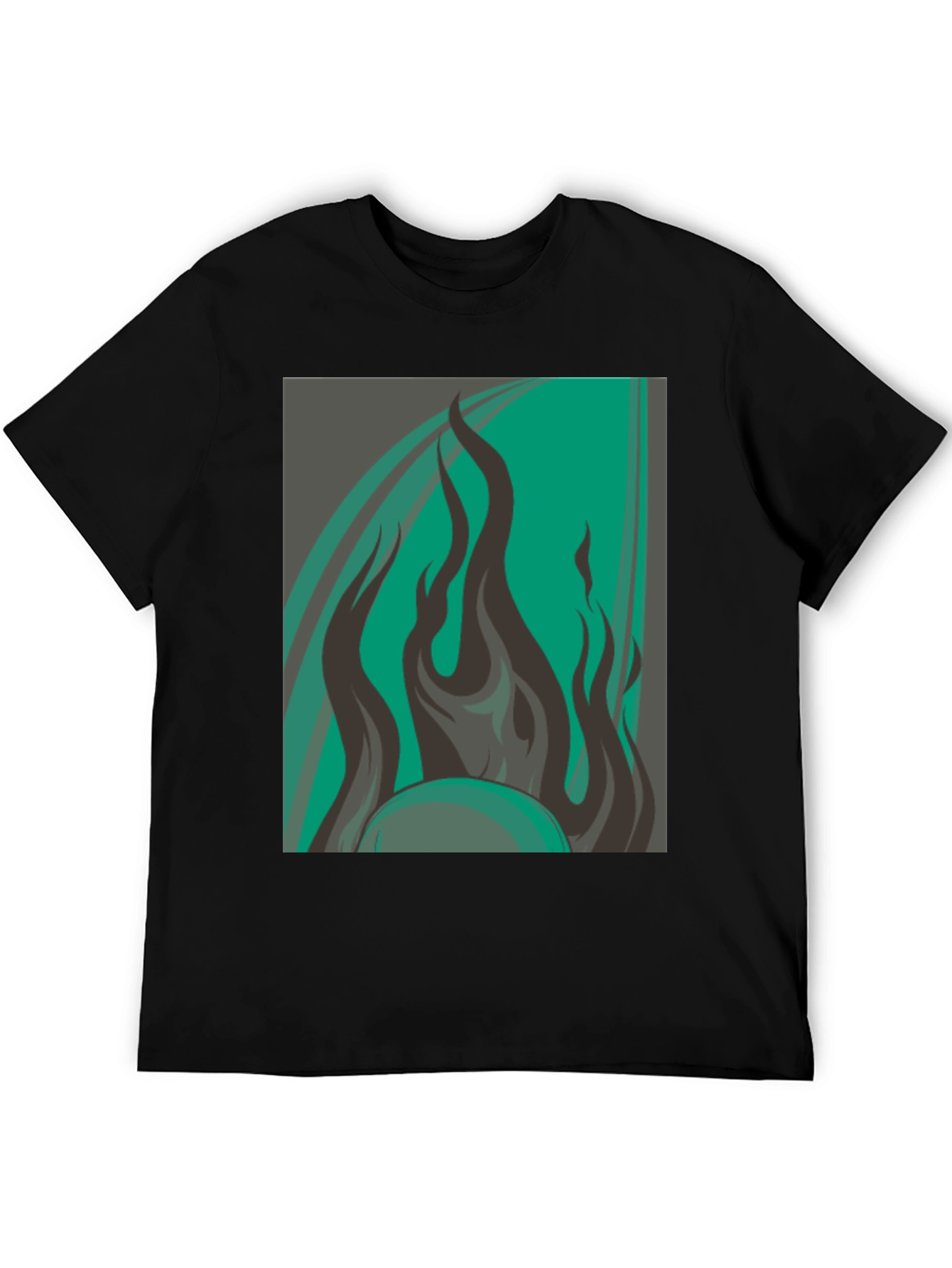 Black Fiery Graphic Tee - Bold & Stylish view 5