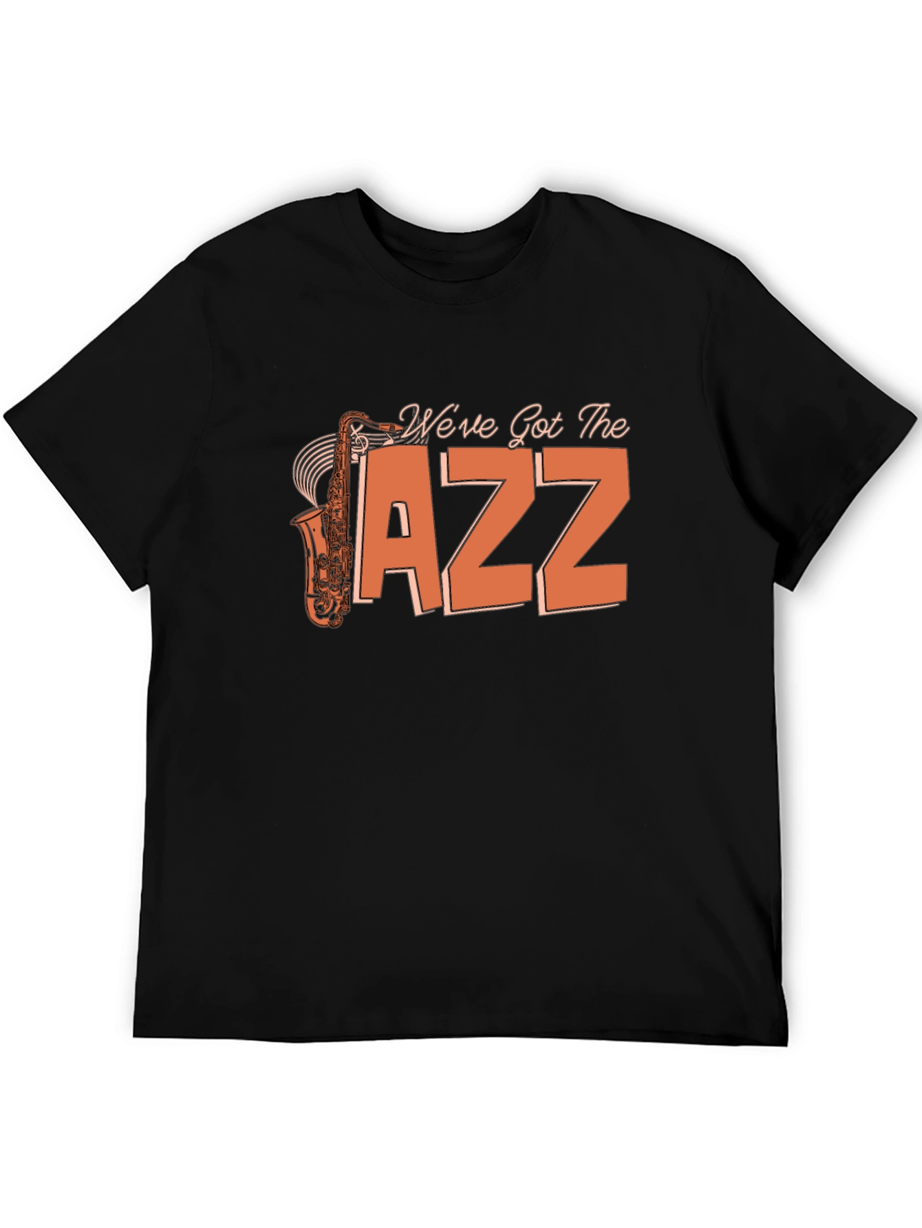 Black We've Got the Jazz Saxophone T-Shirt view 5