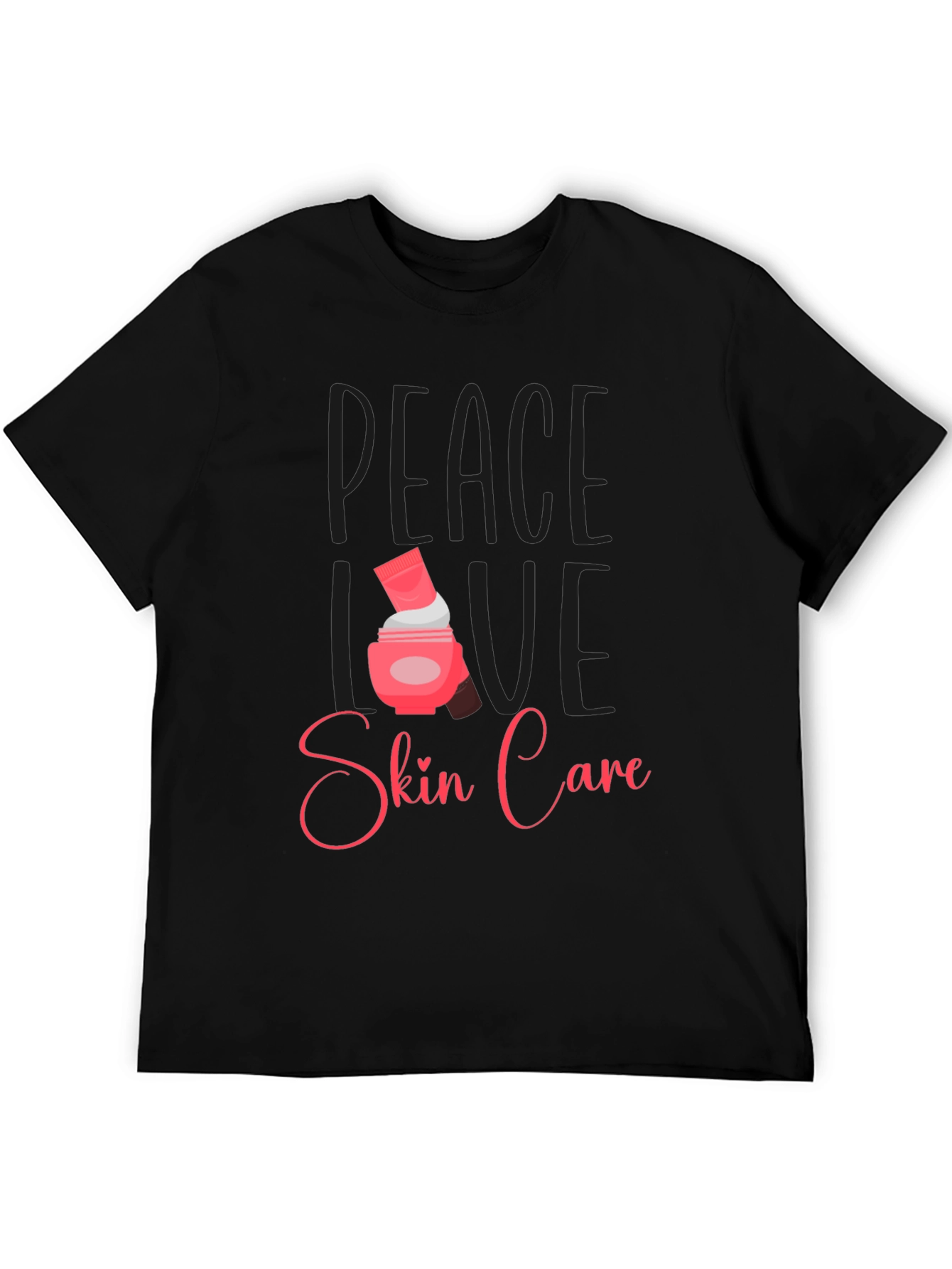 Black Peace Love Skin Care Black T-Shirt view 5