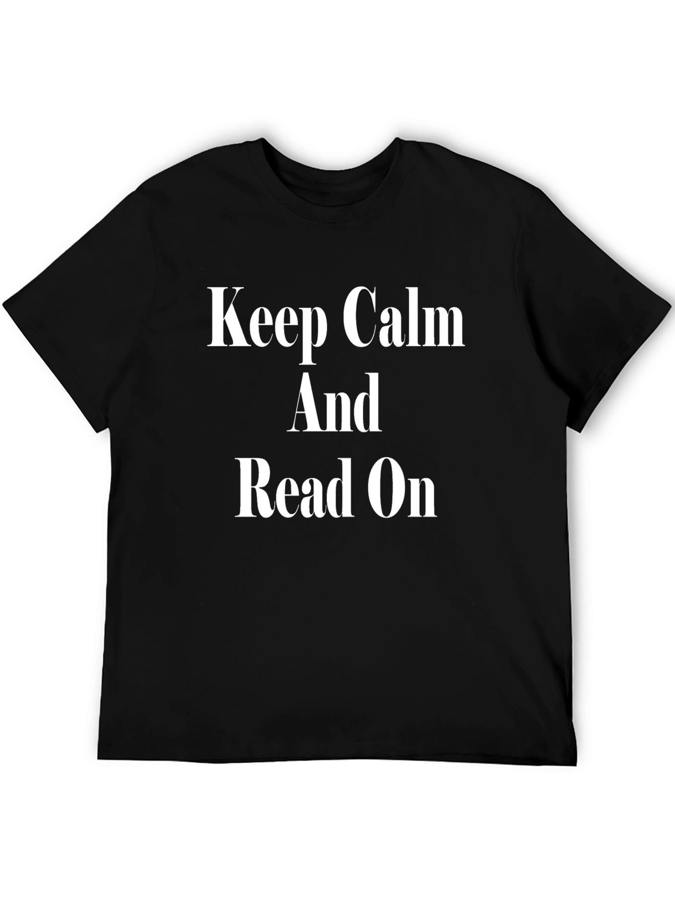 Black Keep Calm Read On T-Shirt - Black Cotton Tee view 5