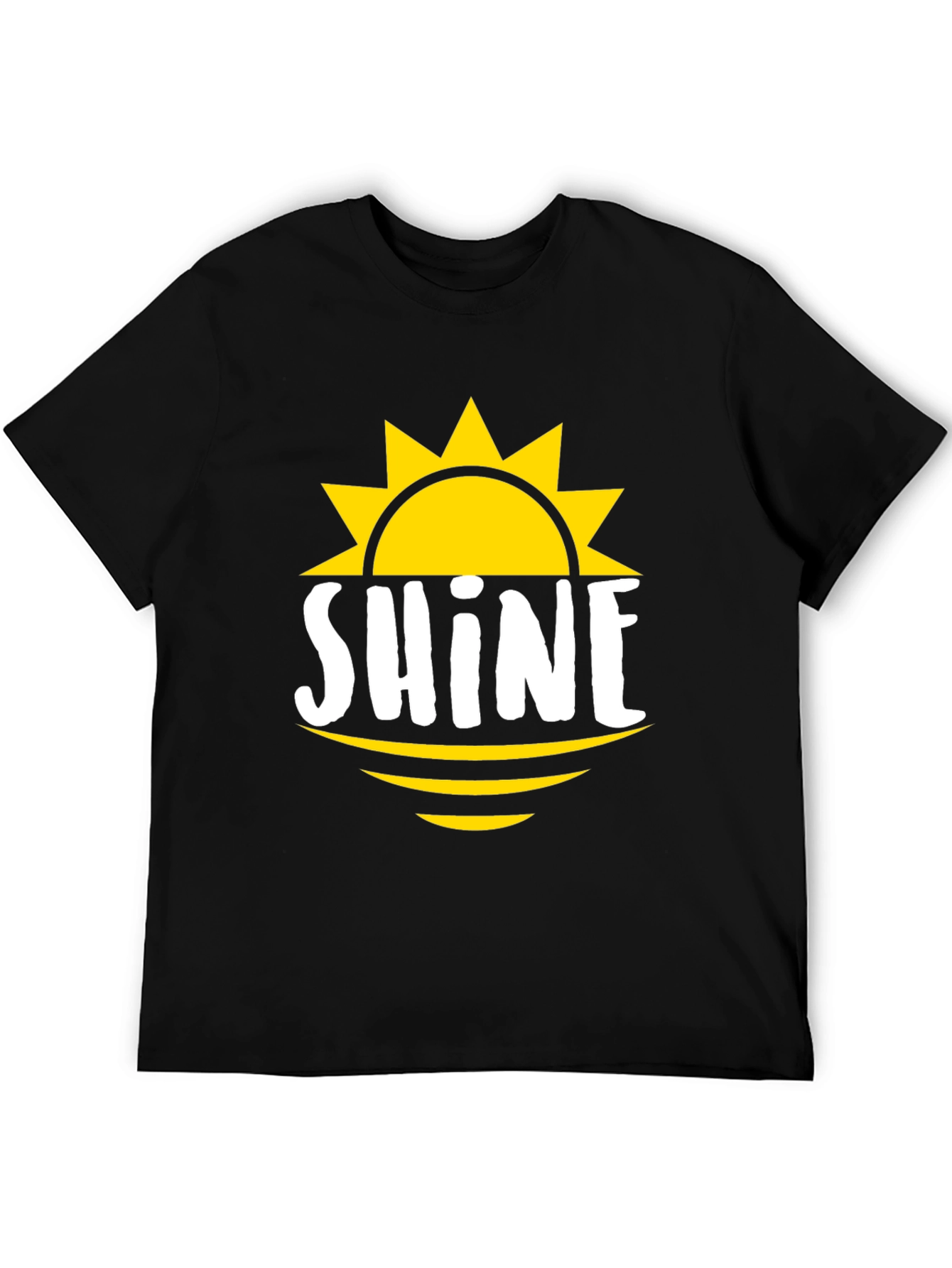 Black Shine Graphic Tee - Men's Black Cotton T-Shirt view 5