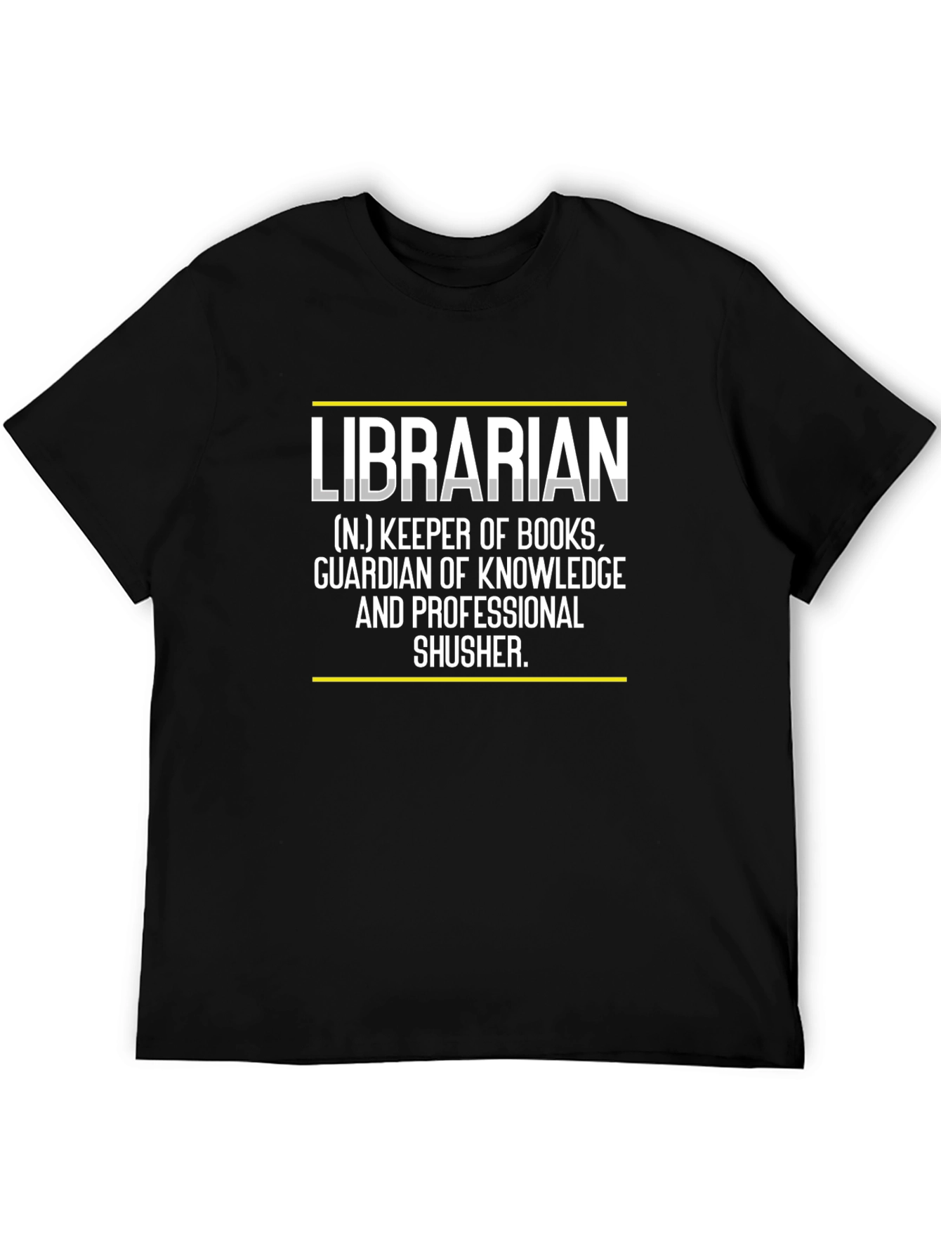 Black Librarian Definition Black T-Shirt view 5