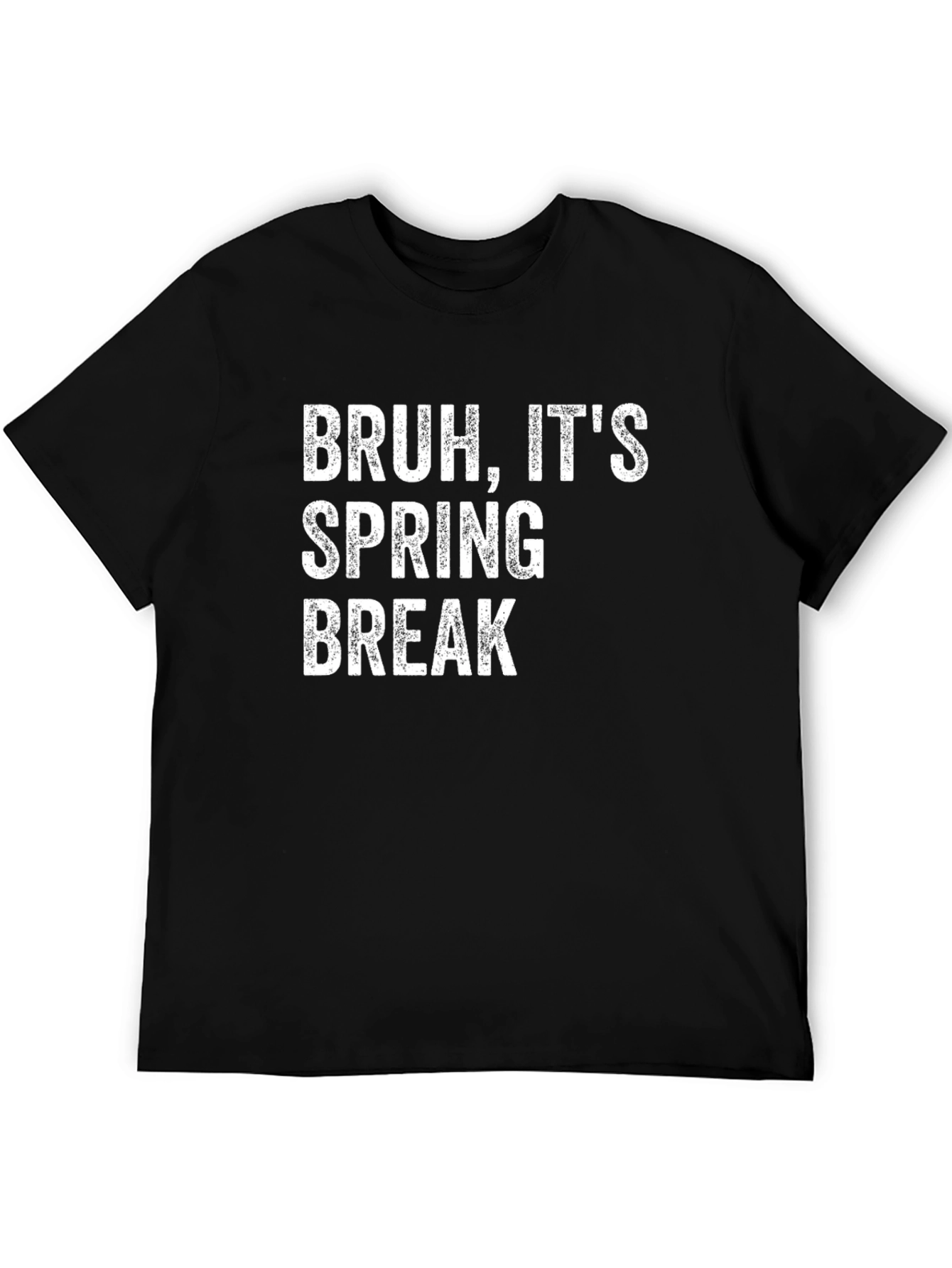 Black Bruh It's Spring Break T-Shirt Funny Vacation Tee view 5