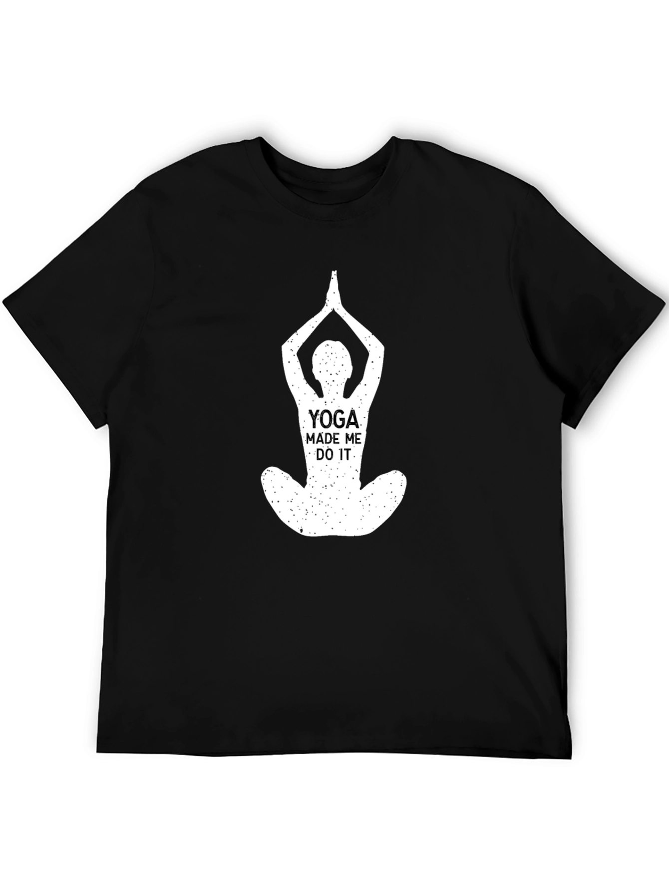 Black Yoga Made Me Do It Black T-Shirt view 5