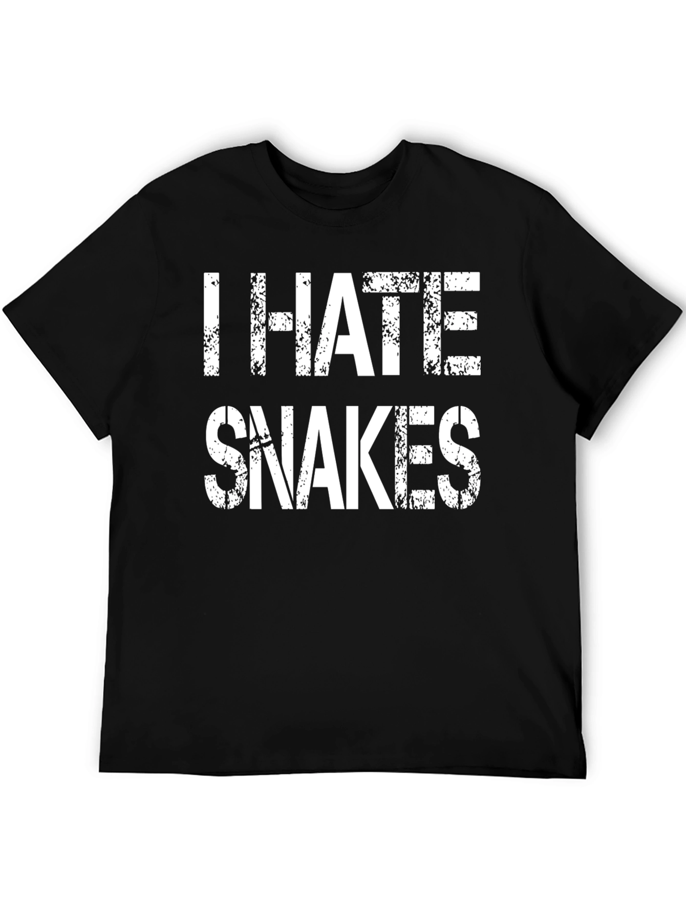 Black I Hate Snakes Graphic T-Shirt view 5