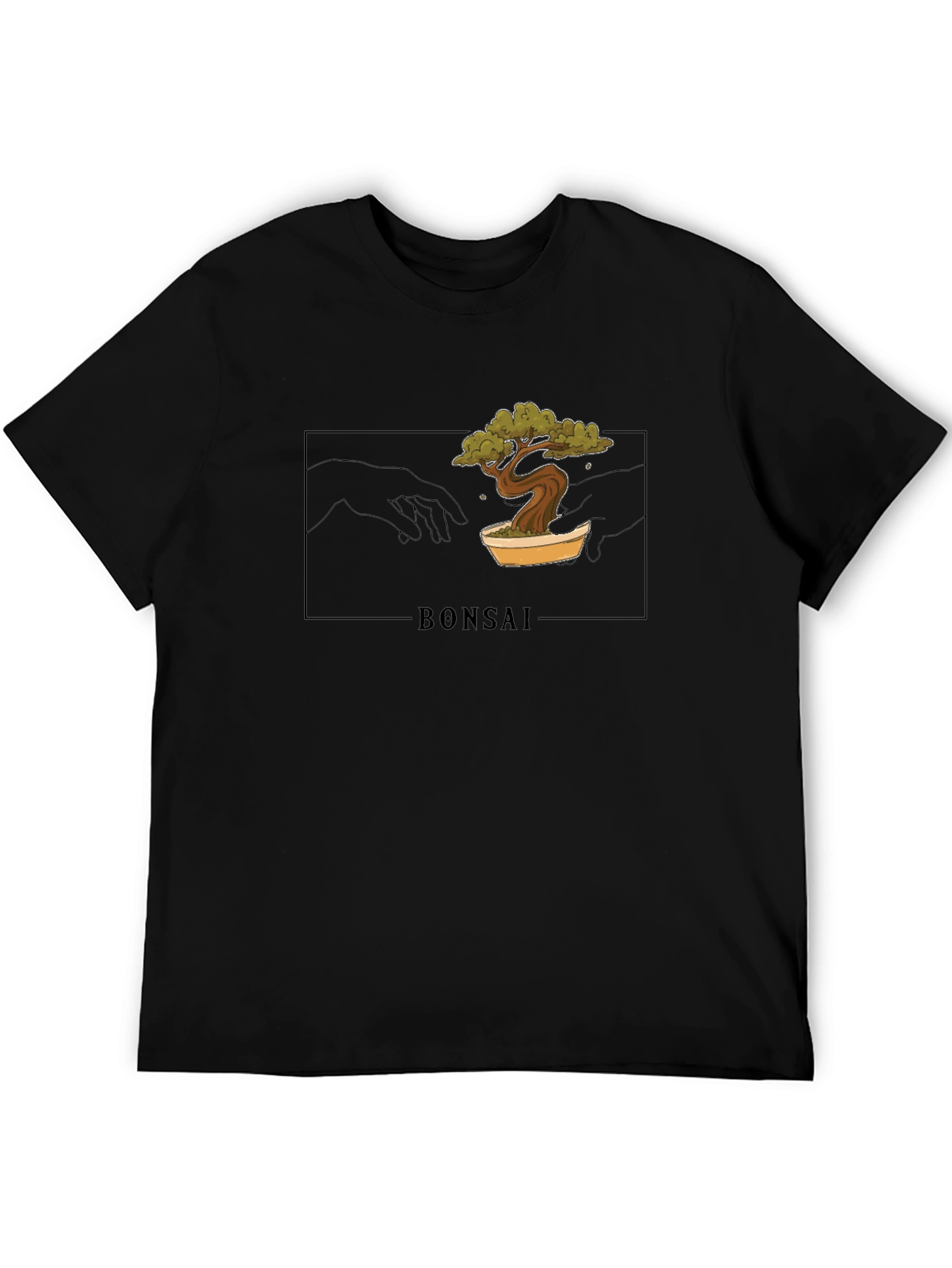 Black Bonsai Creation Graphic Tee - Black Unisex T-Shirt view 5
