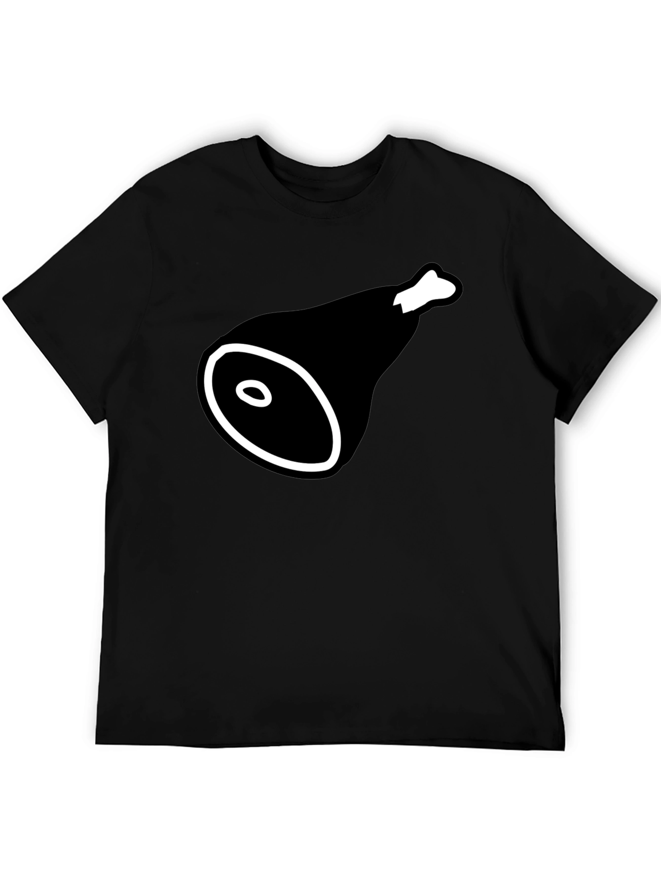 Black Ham Graphic T-Shirt - Funny Food Tee for Meat Lovers view 5