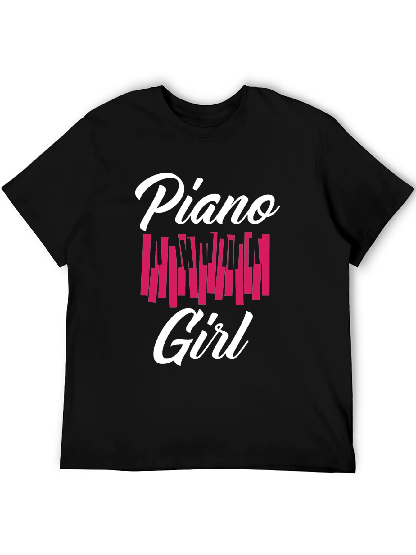 Black Piano Girl Graphic Tee - Musician Fashion view 5
