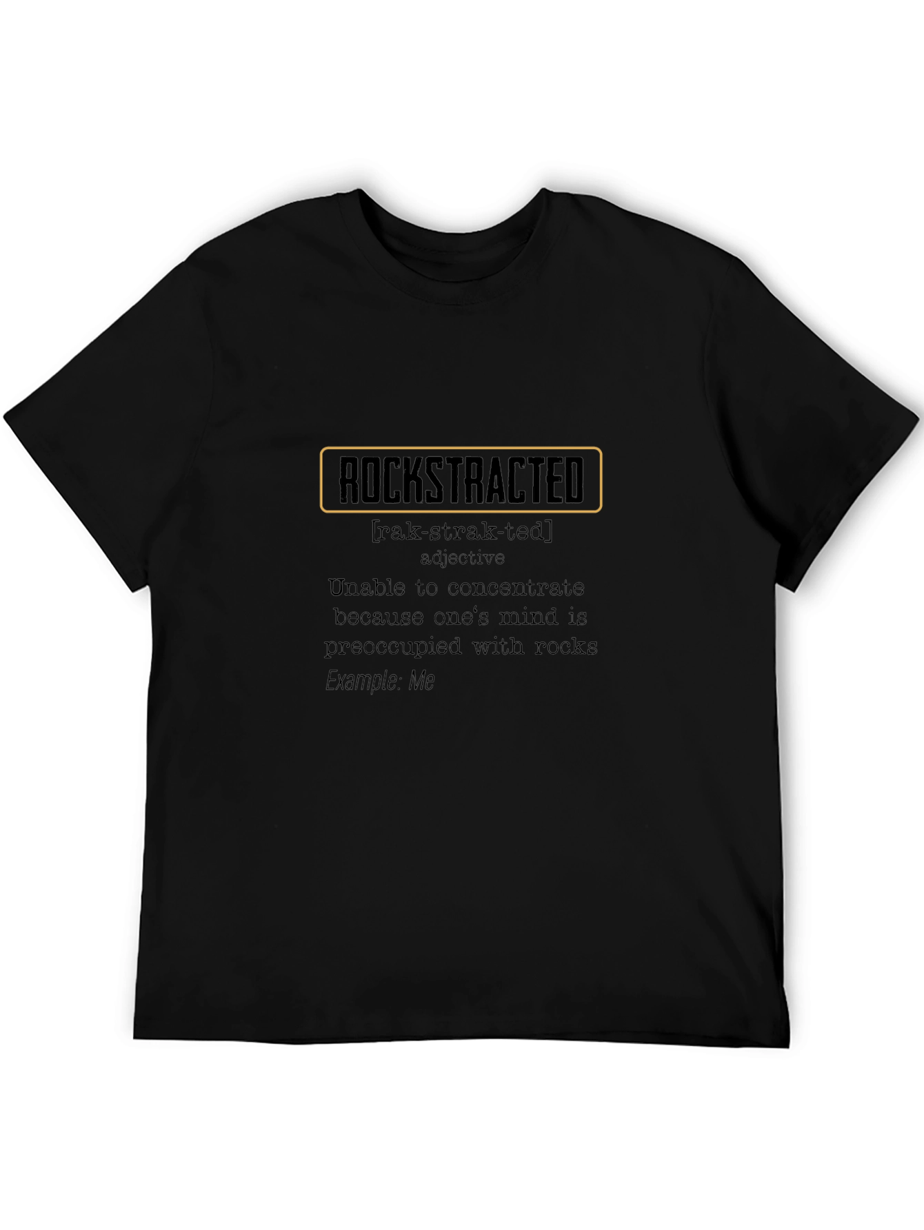 Black Rockstracted Black T-Shirt - Funny Rock Collector Apparel view 5