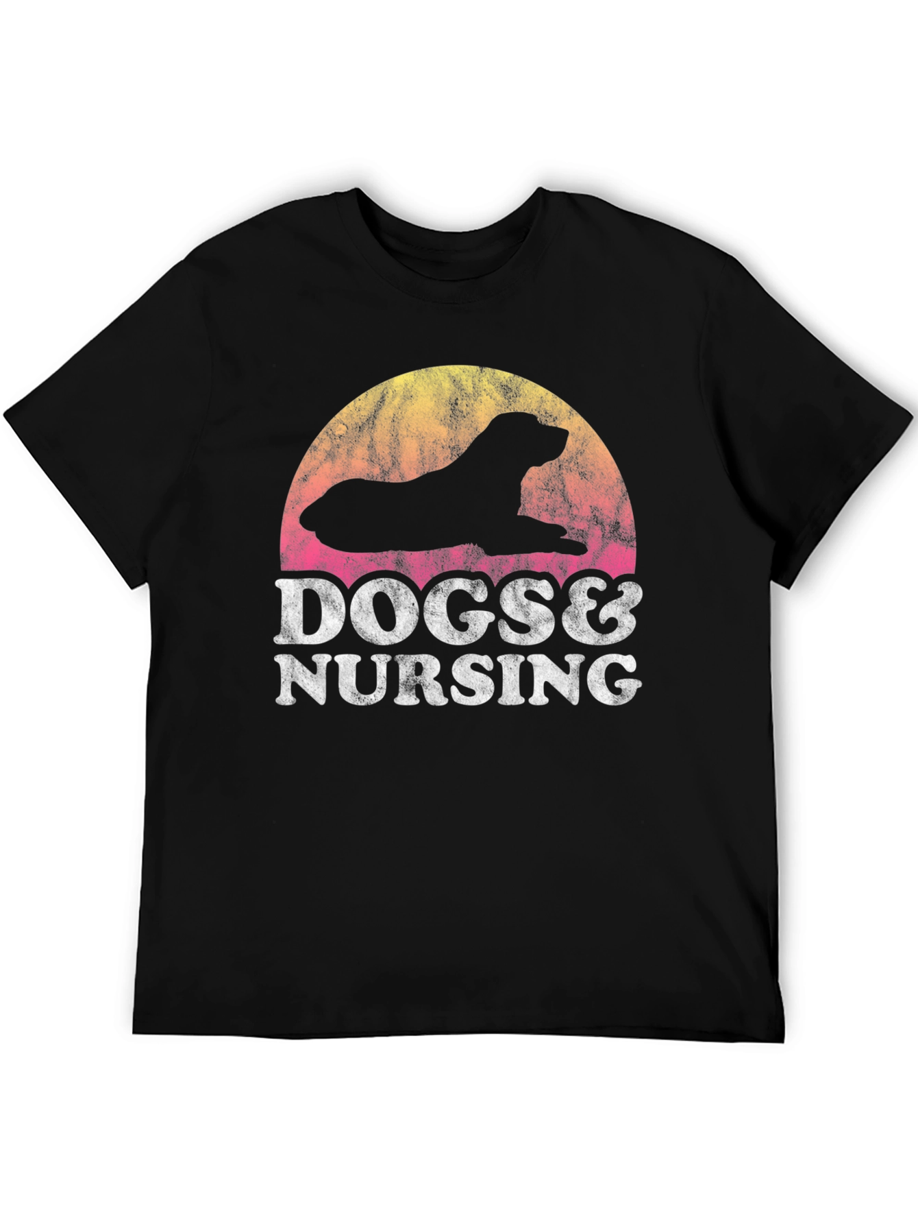 Black Dogs & Nursing Graphic Tee - Black view 5
