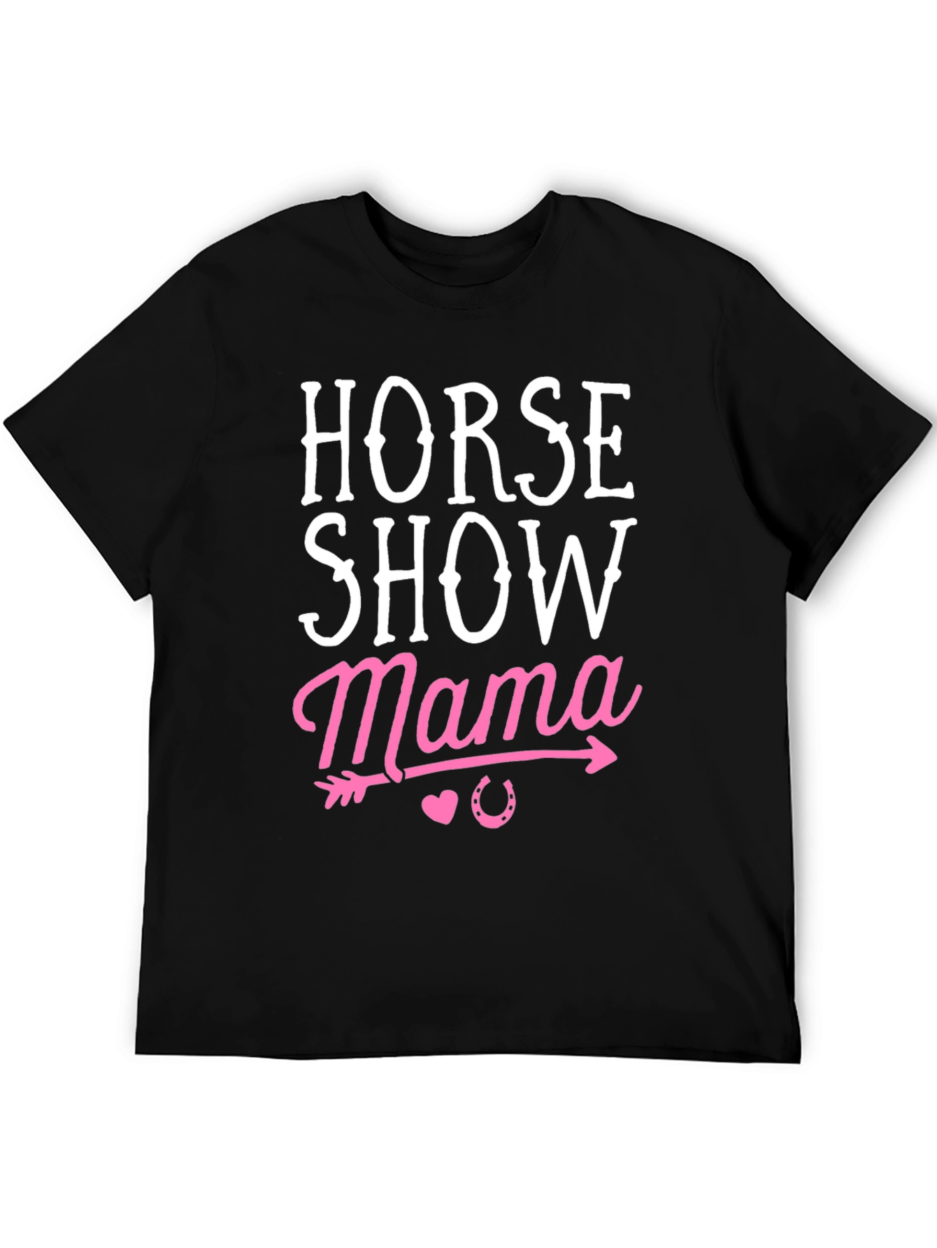 Black Horse Show Mama Tee - Equestrian Mom Gift view 5
