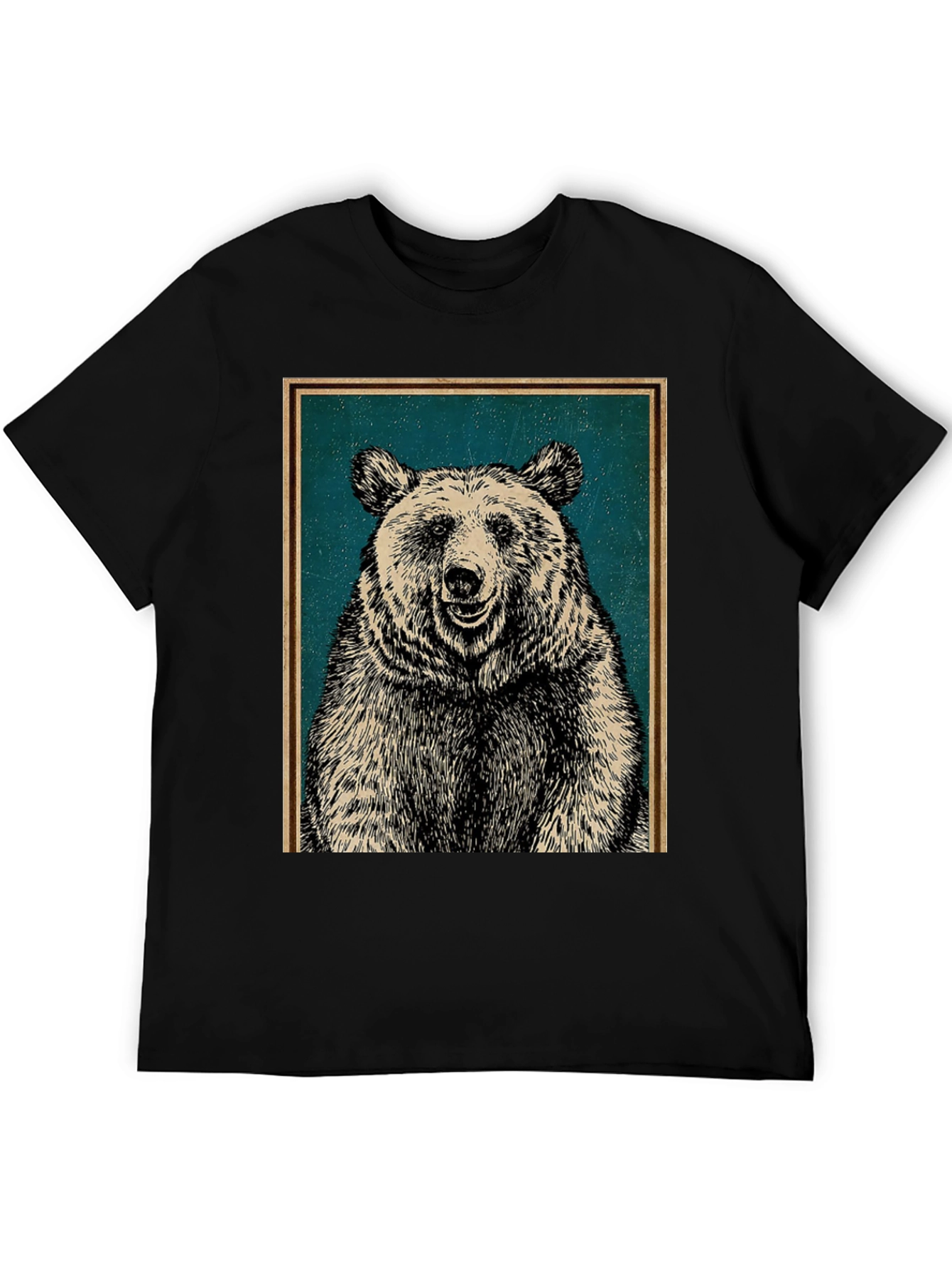 Black Bear Graphic Print Crew Neck T-Shirt view 5