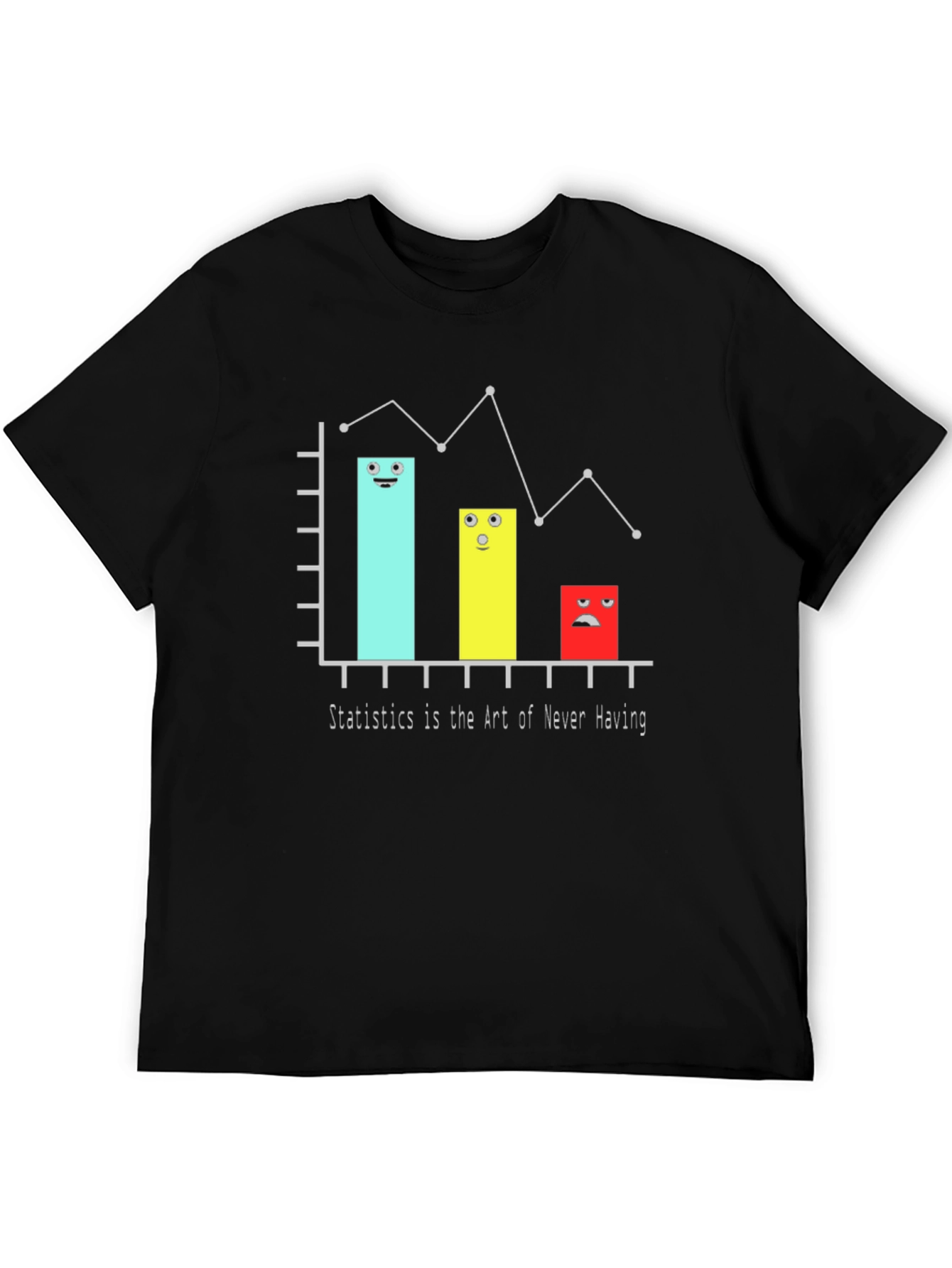 Black Statistics Humor Graphic Tee view 5