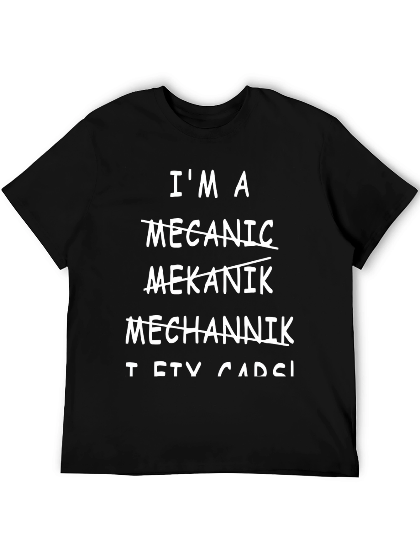 Black Funny Mechanic T-Shirt - Mechanic Definition view 5