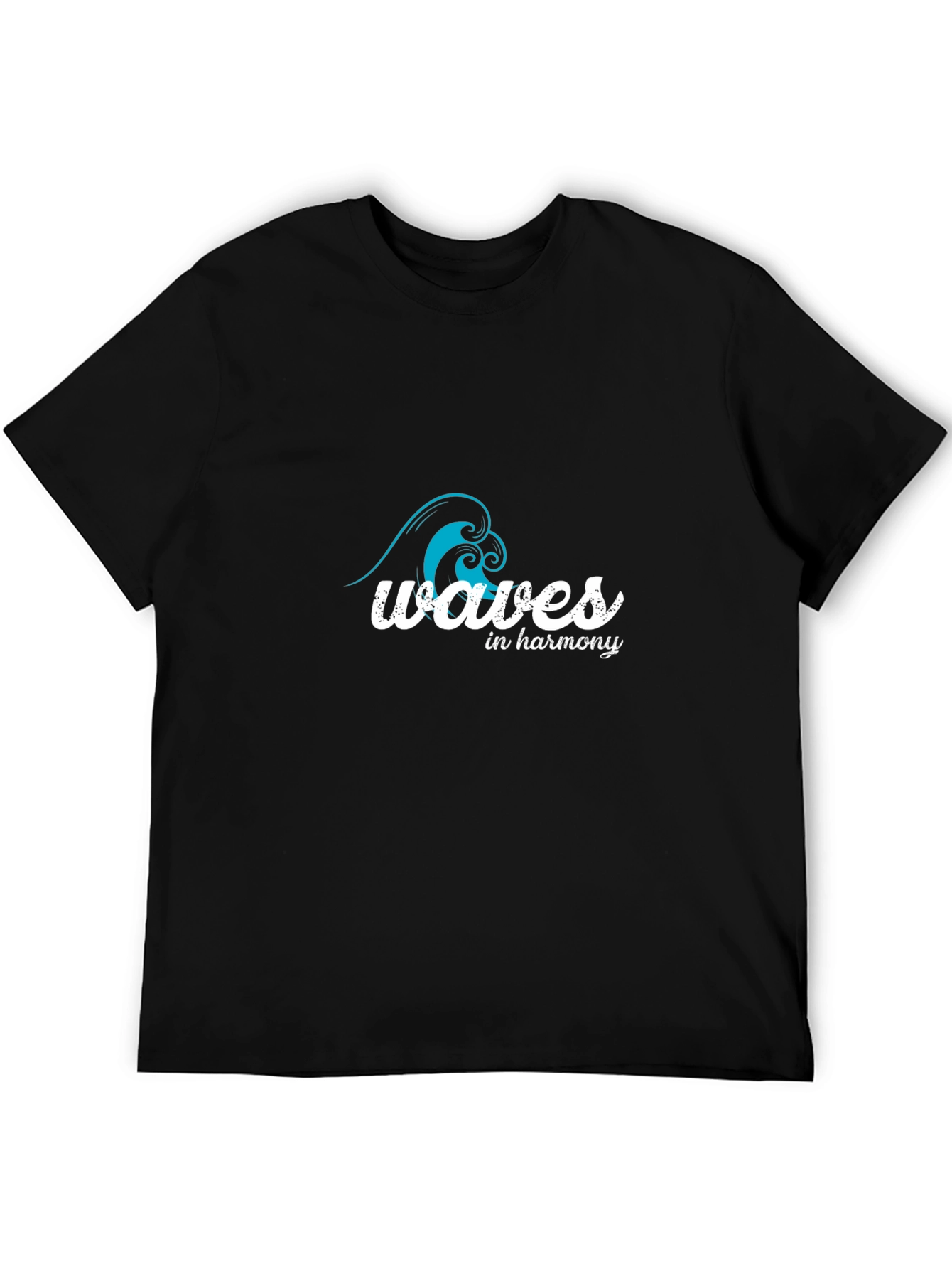Black Waves In Harmony Graphic T-Shirt view 5