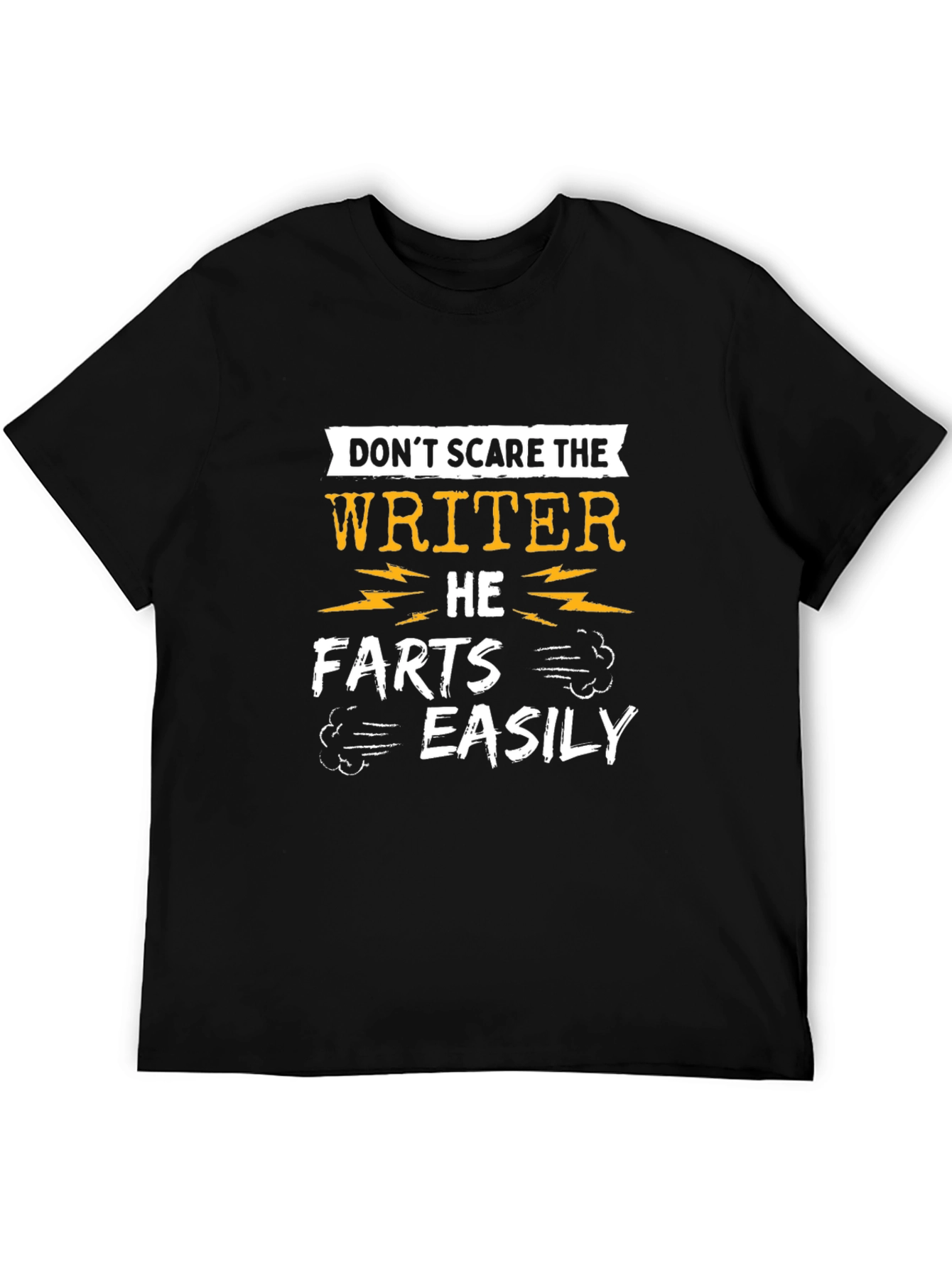 Black Writer Humor T-Shirt: Don't Scare the Writer! view 5
