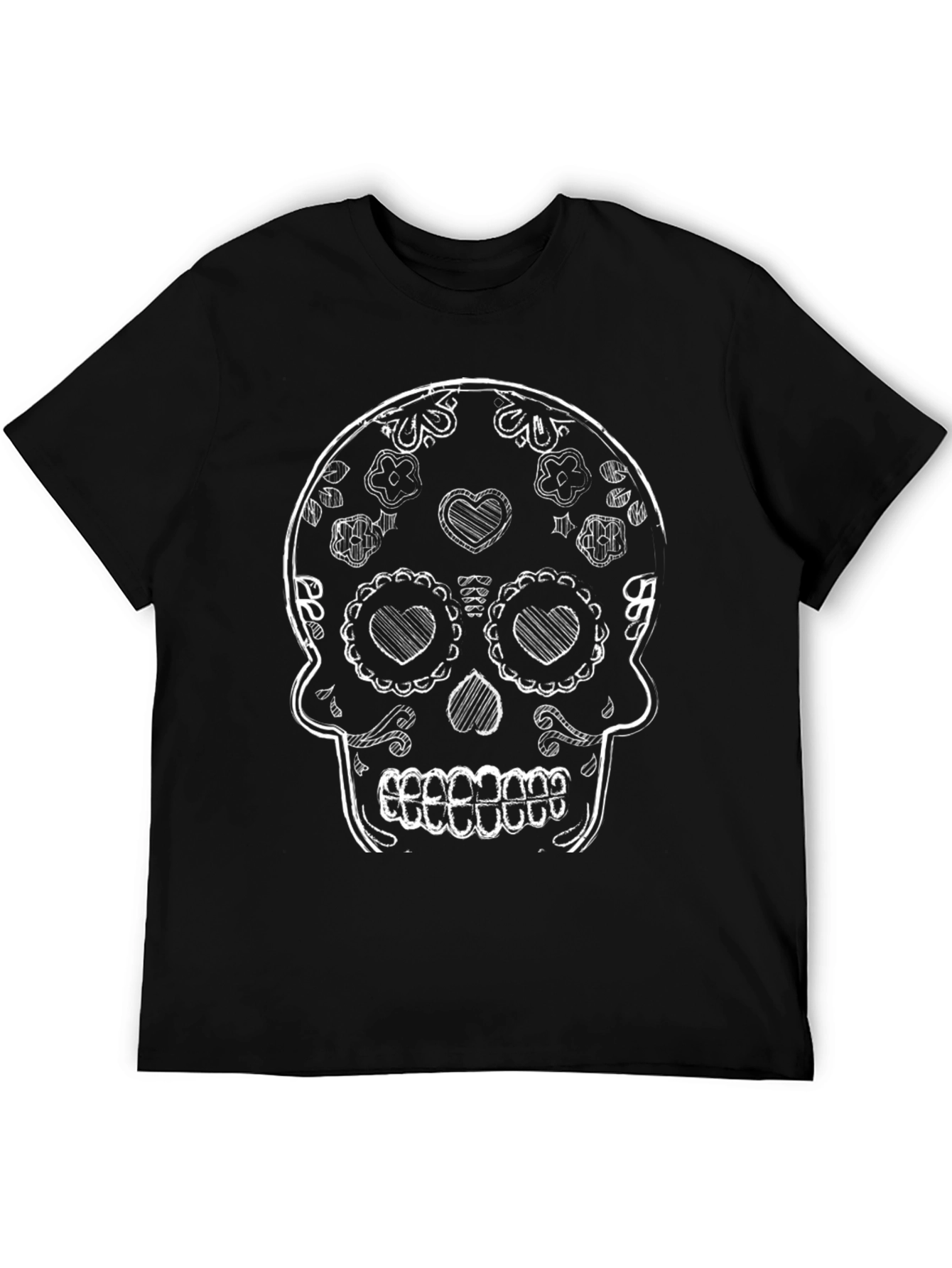 Black Sugar Skull T-Shirt - Day of the Dead view 5