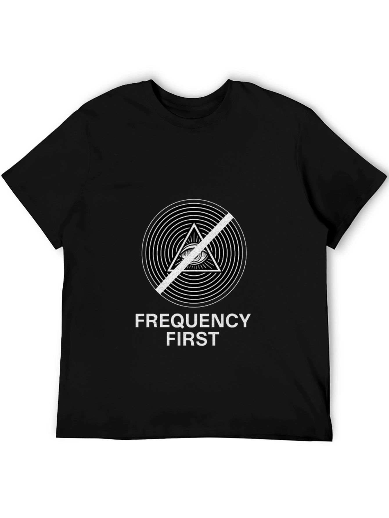 Black Frequency First Graphic Black T-Shirt view 5