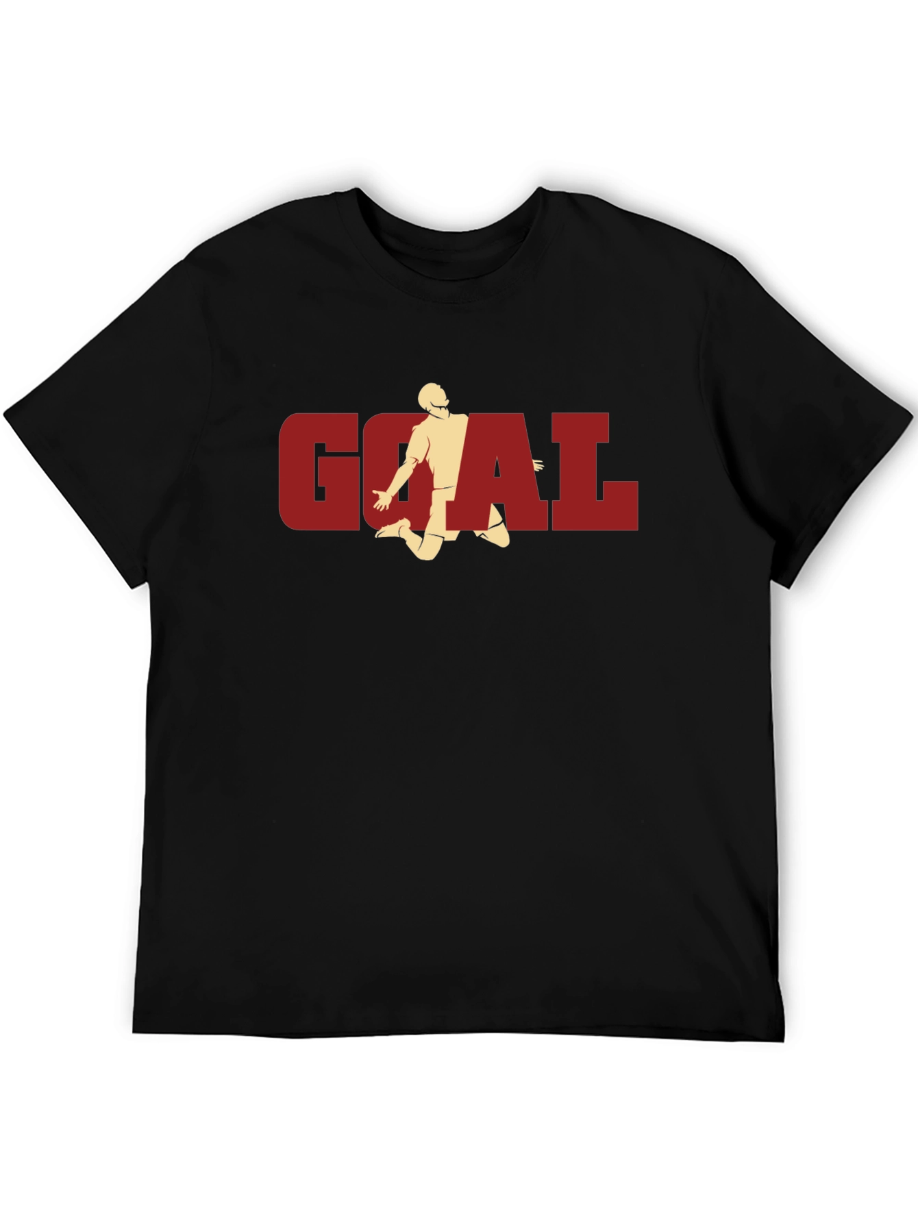Black Goal! Graphic Tee - Black Cotton T-Shirt view 5