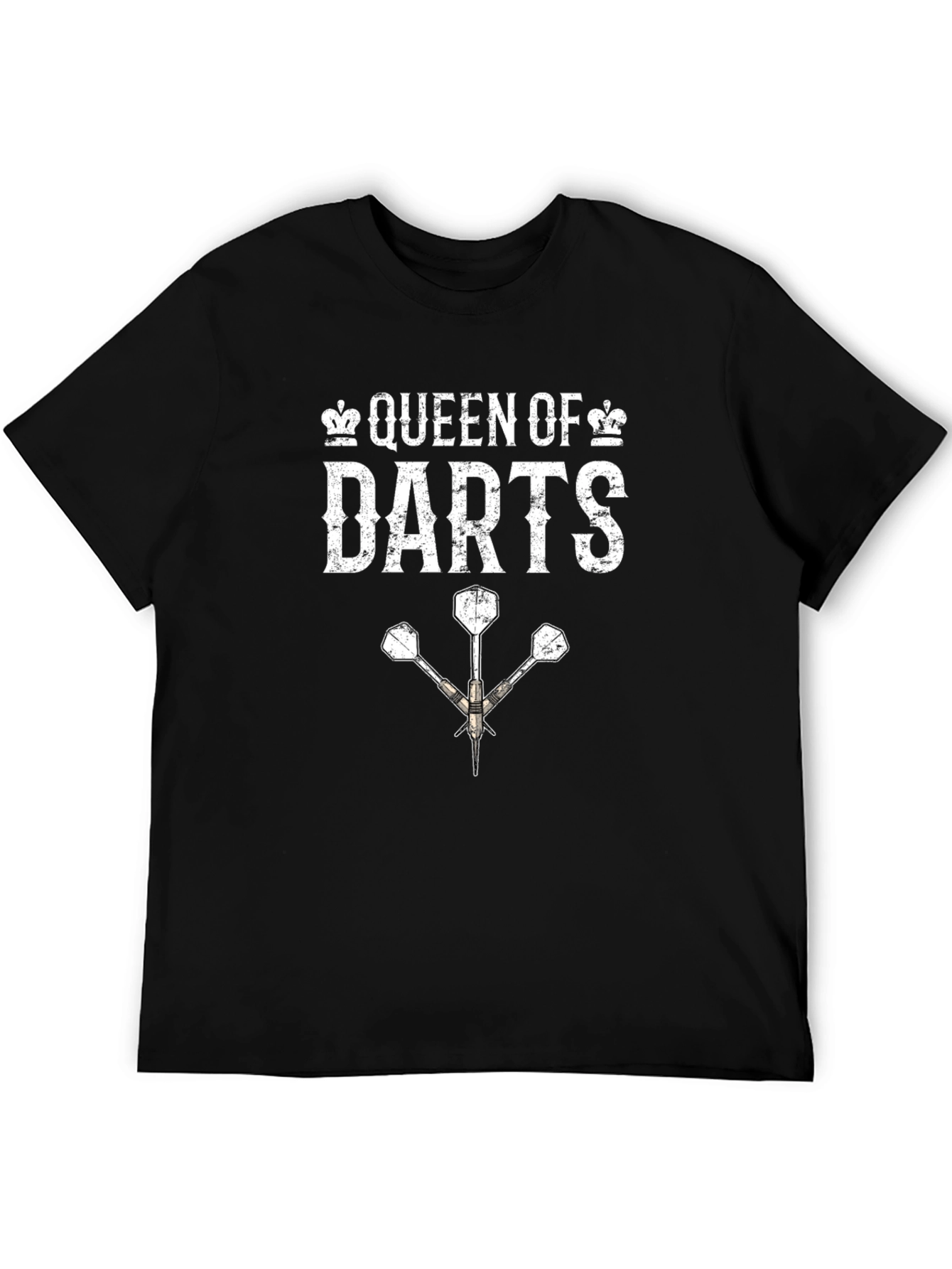 Black Queen of Darts T-Shirt - Dart Player Apparel view 5
