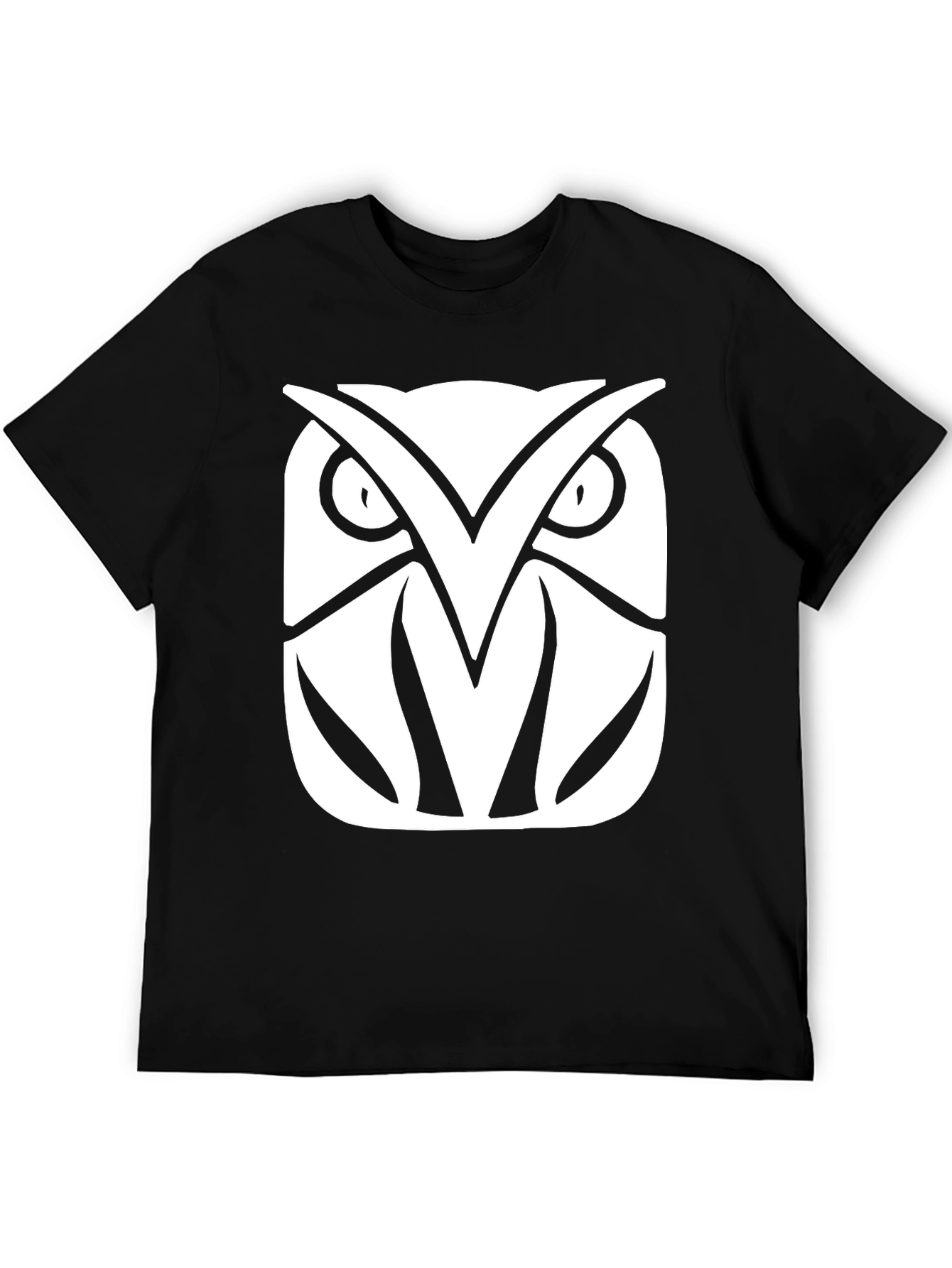 Black Owl Graphic Print Black T-Shirt view 5