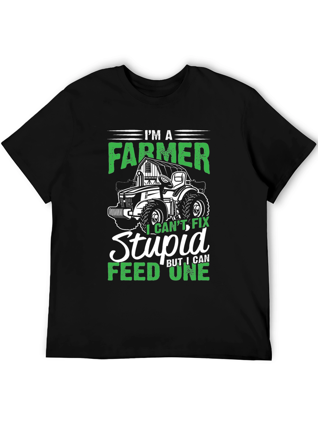 Black I'm A Farmer T-Shirt - Funny Farming Tee view 5