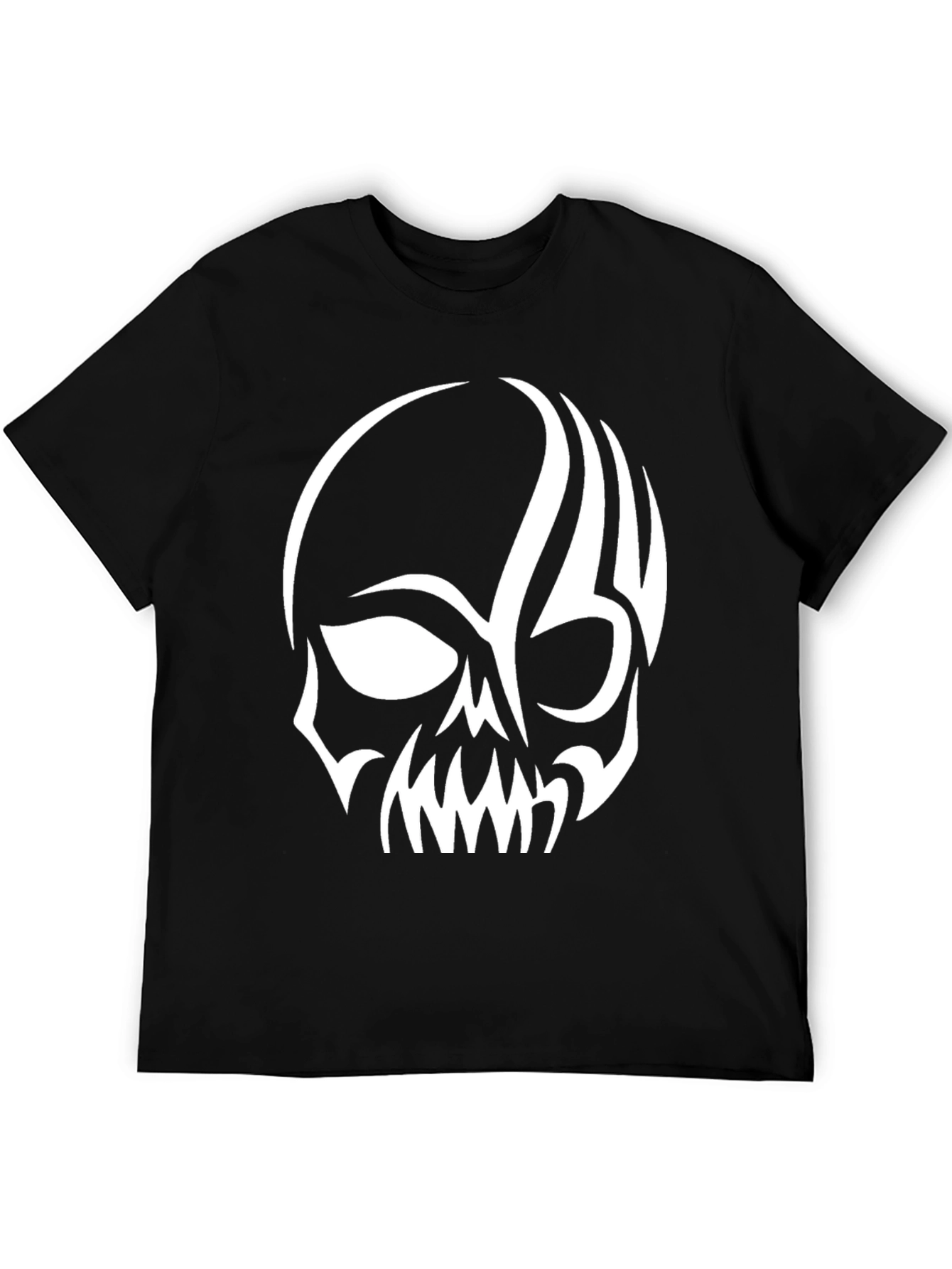 Black Skull Graphic Tee - Men's Black T-Shirt view 5