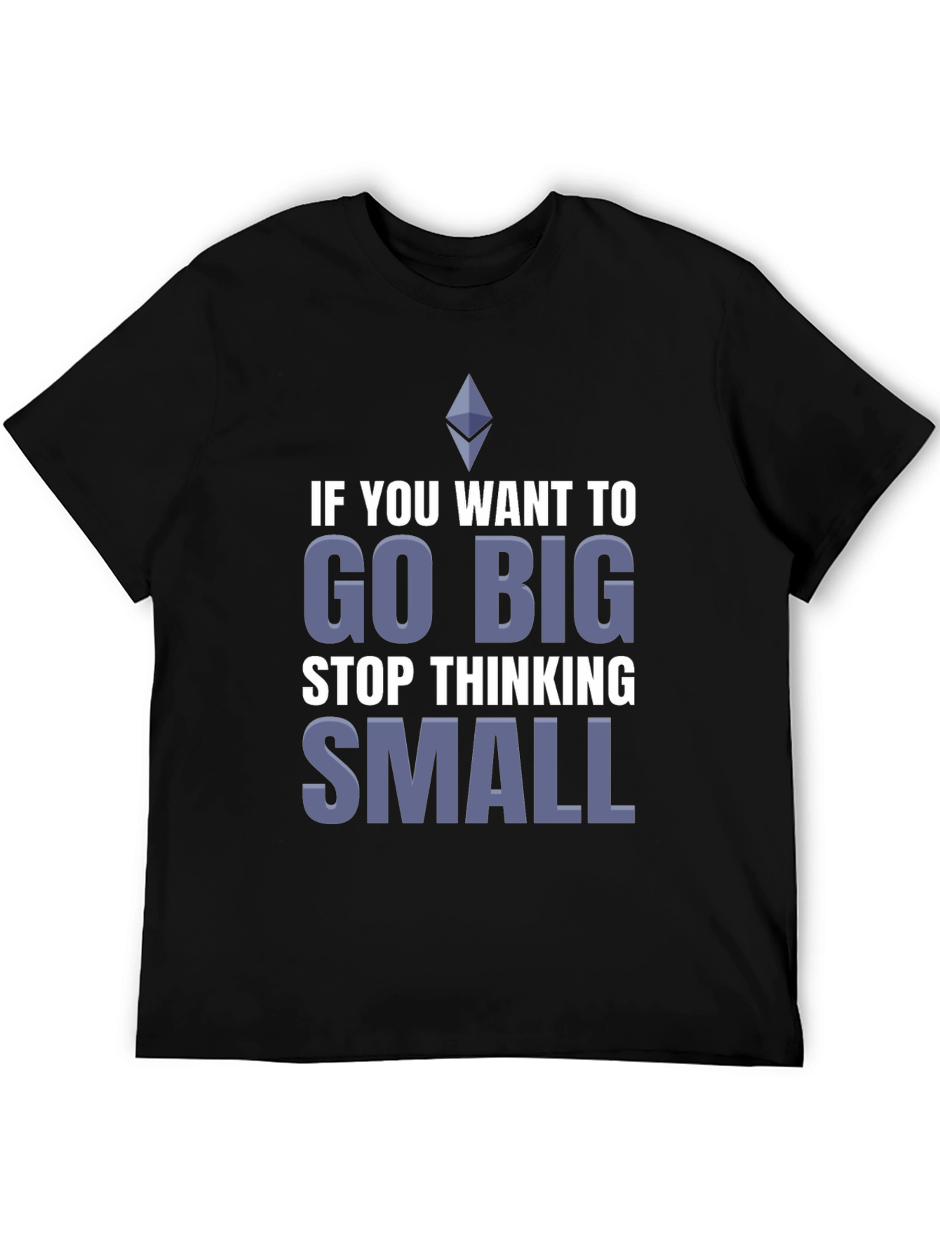 Black Go Big Motivational Graphic Tee - Black T-Shirt view 5