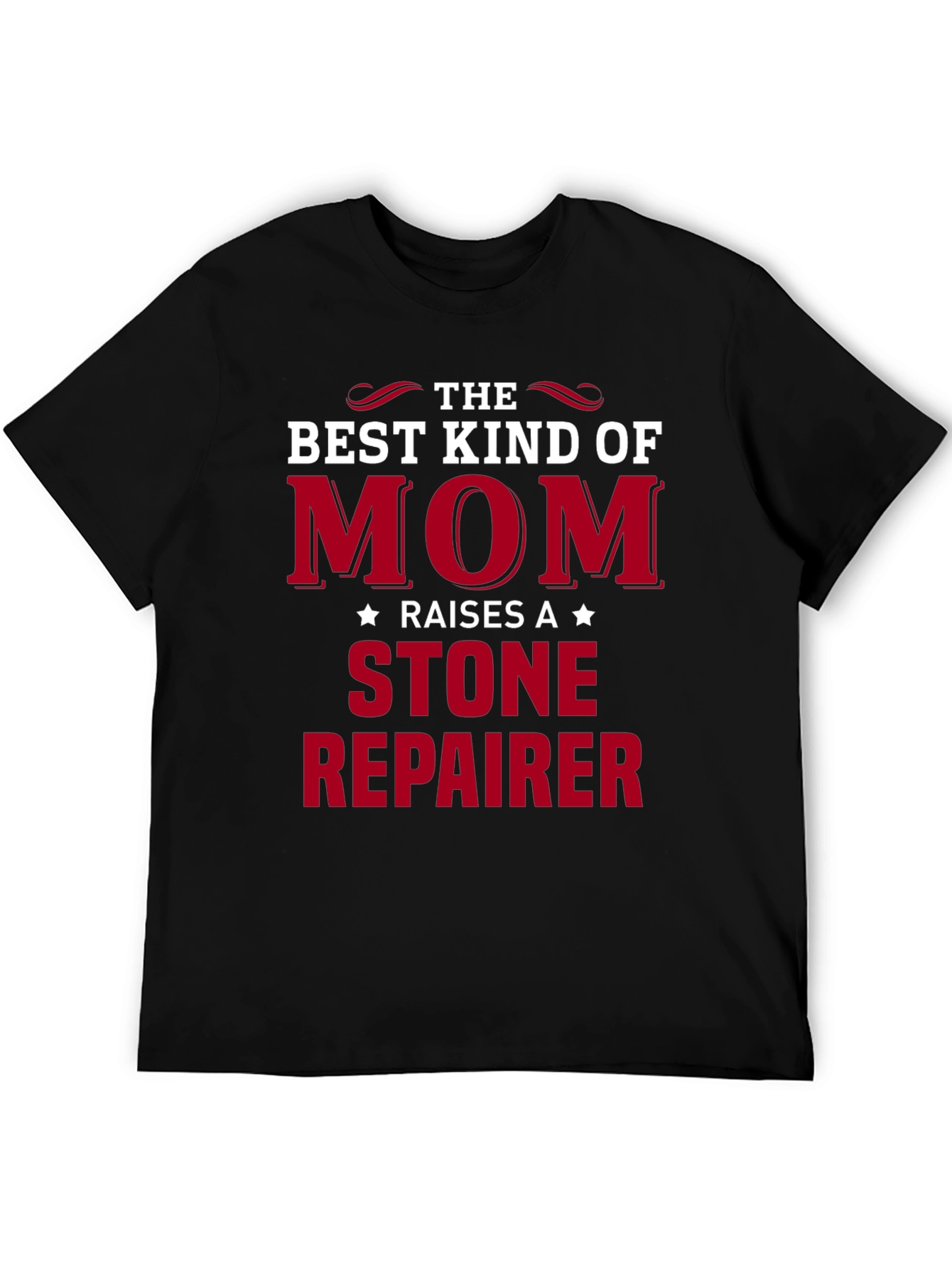 Black Best Kind of Mom Stone Repairer T-Shirt view 5