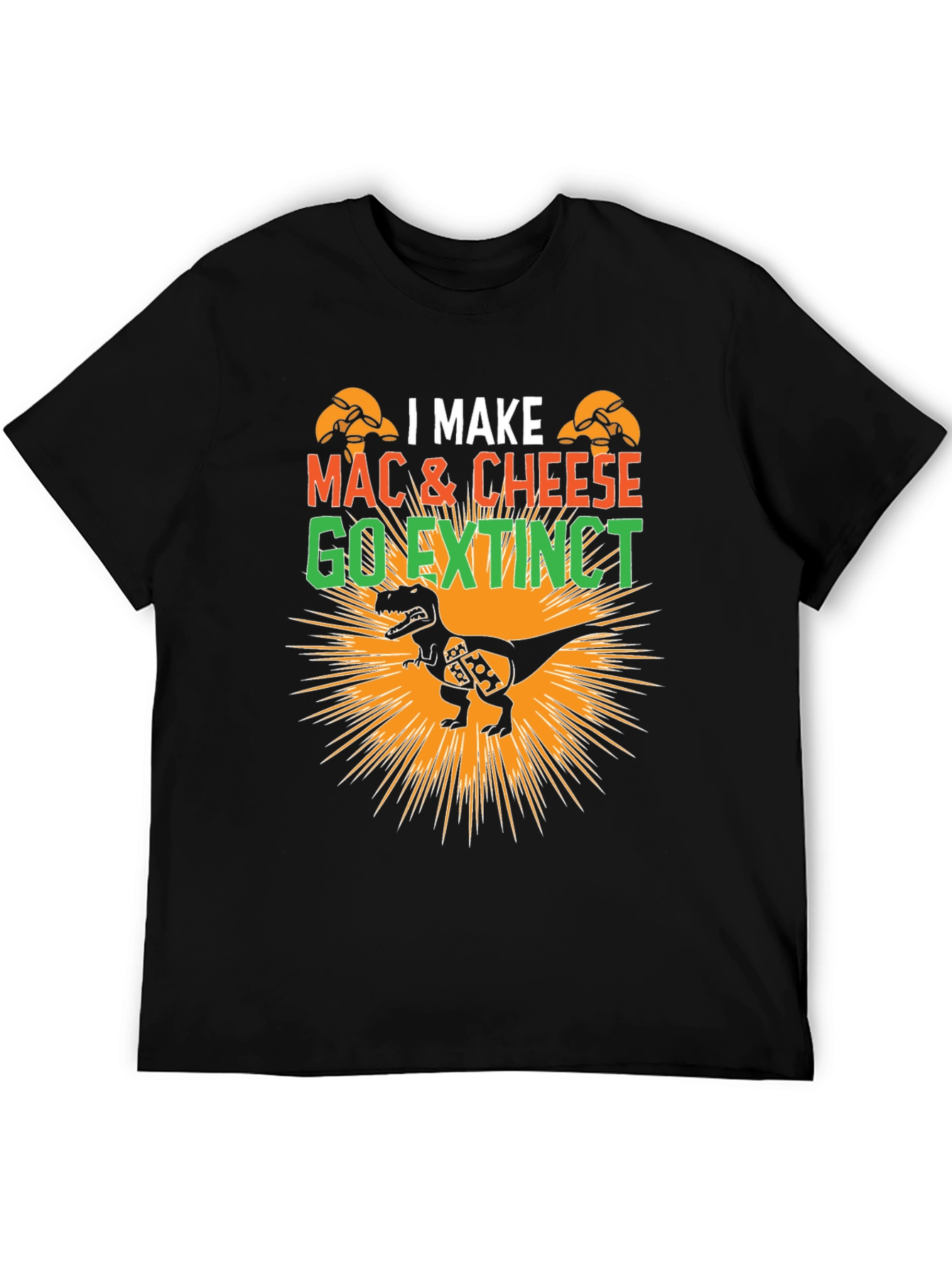Black Mac & Cheese T-Rex Graphic T-Shirt view 5