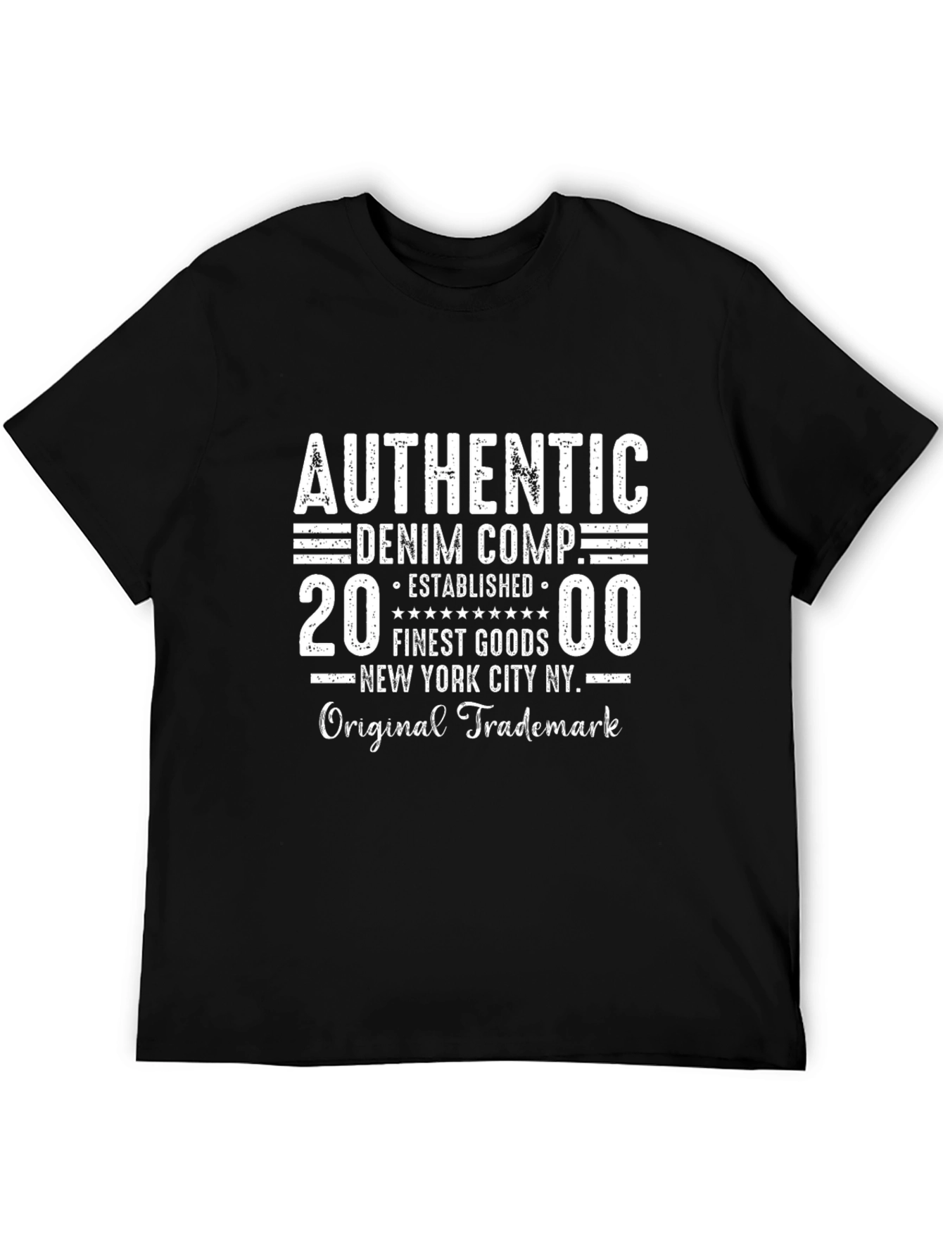 Black Authentic Denim Company Est. 2000 T-Shirt view 5
