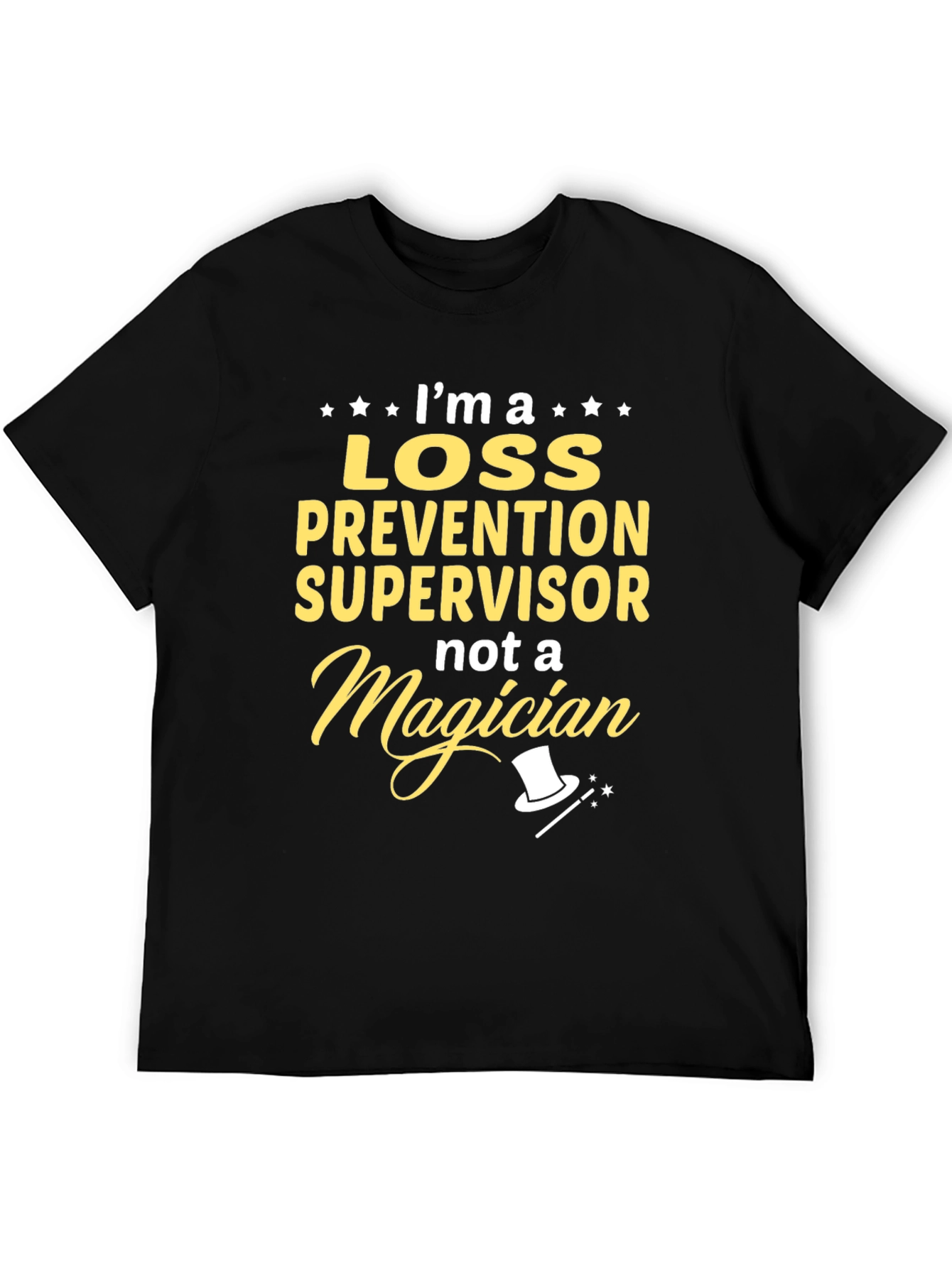 Black Loss Prevention Supervisor T-Shirt Funny Magician view 5