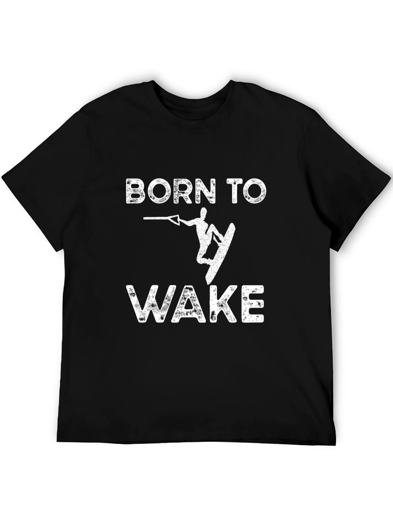 Black Born to Wake Black Graphic Tee view 5