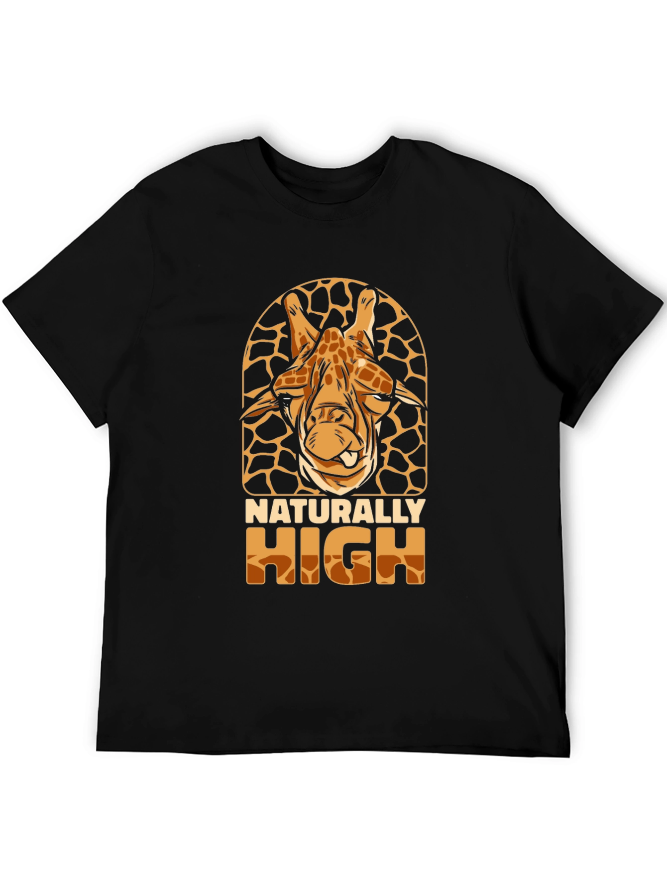 Black Naturally High Giraffe Graphic T-Shirt view 5