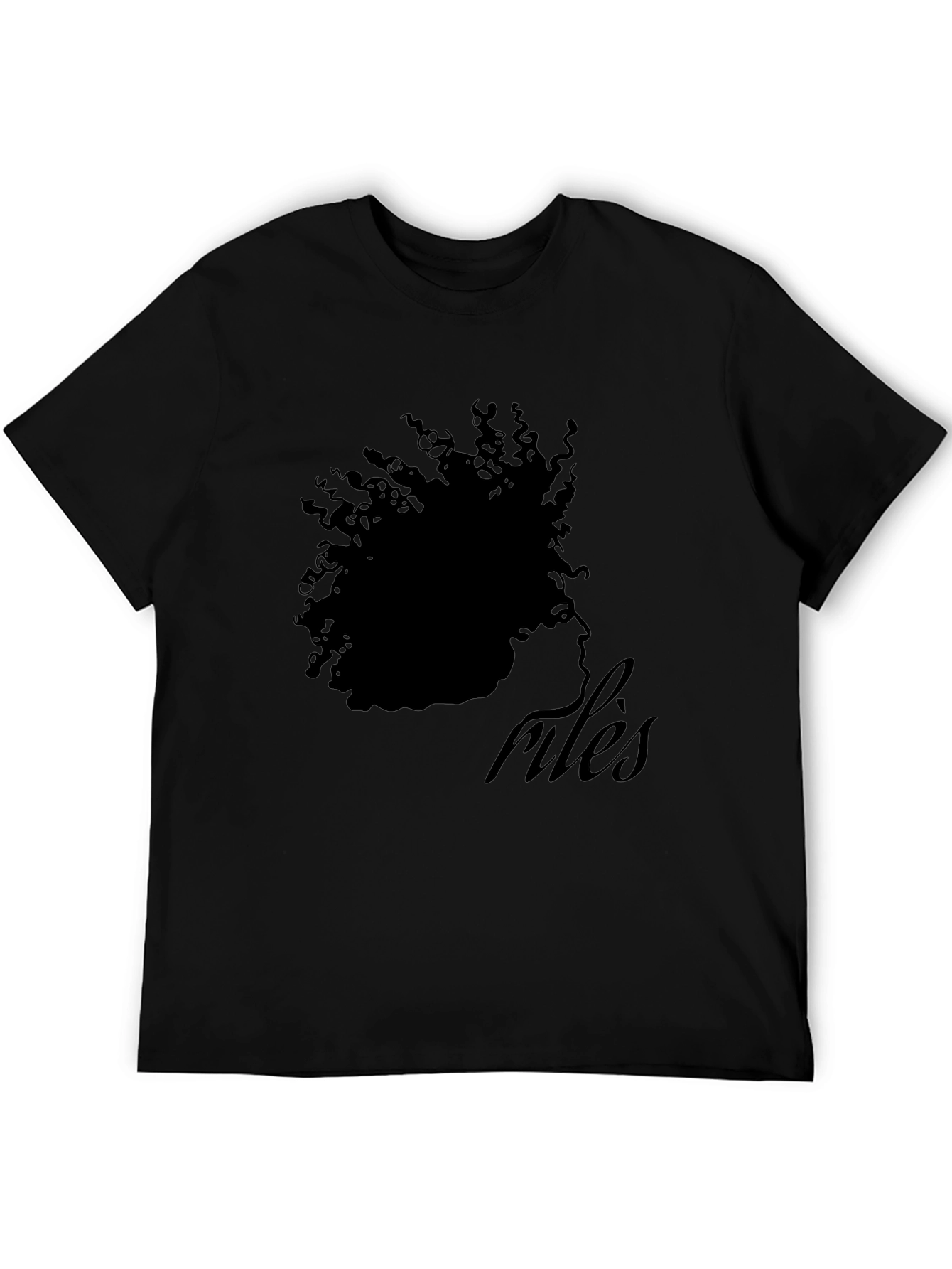 Black Stylish Black 'Rules' Graphic T-Shirt view 5