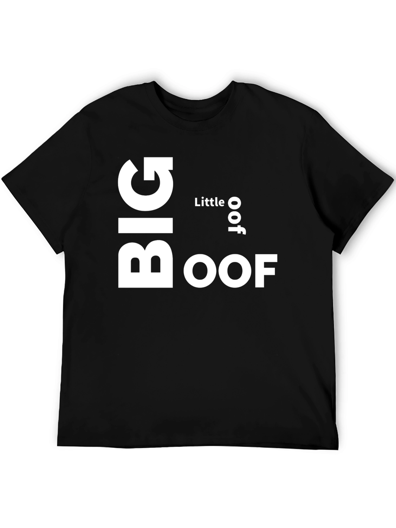 Black Big Oof Graphic Tee - Funny Sarcastic T-Shirt view 5