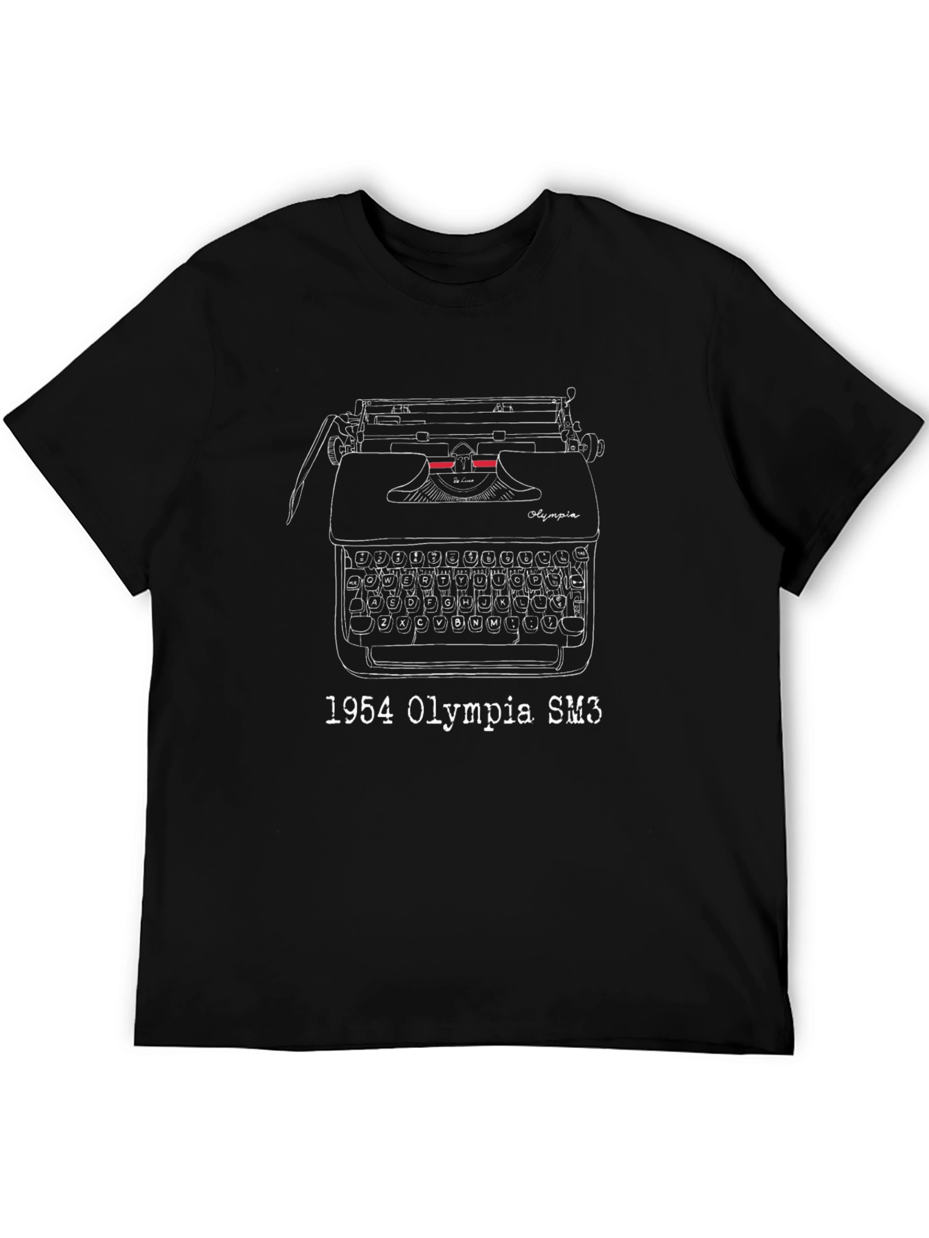 Black Vintage Typewriter Graphic Tee view 5