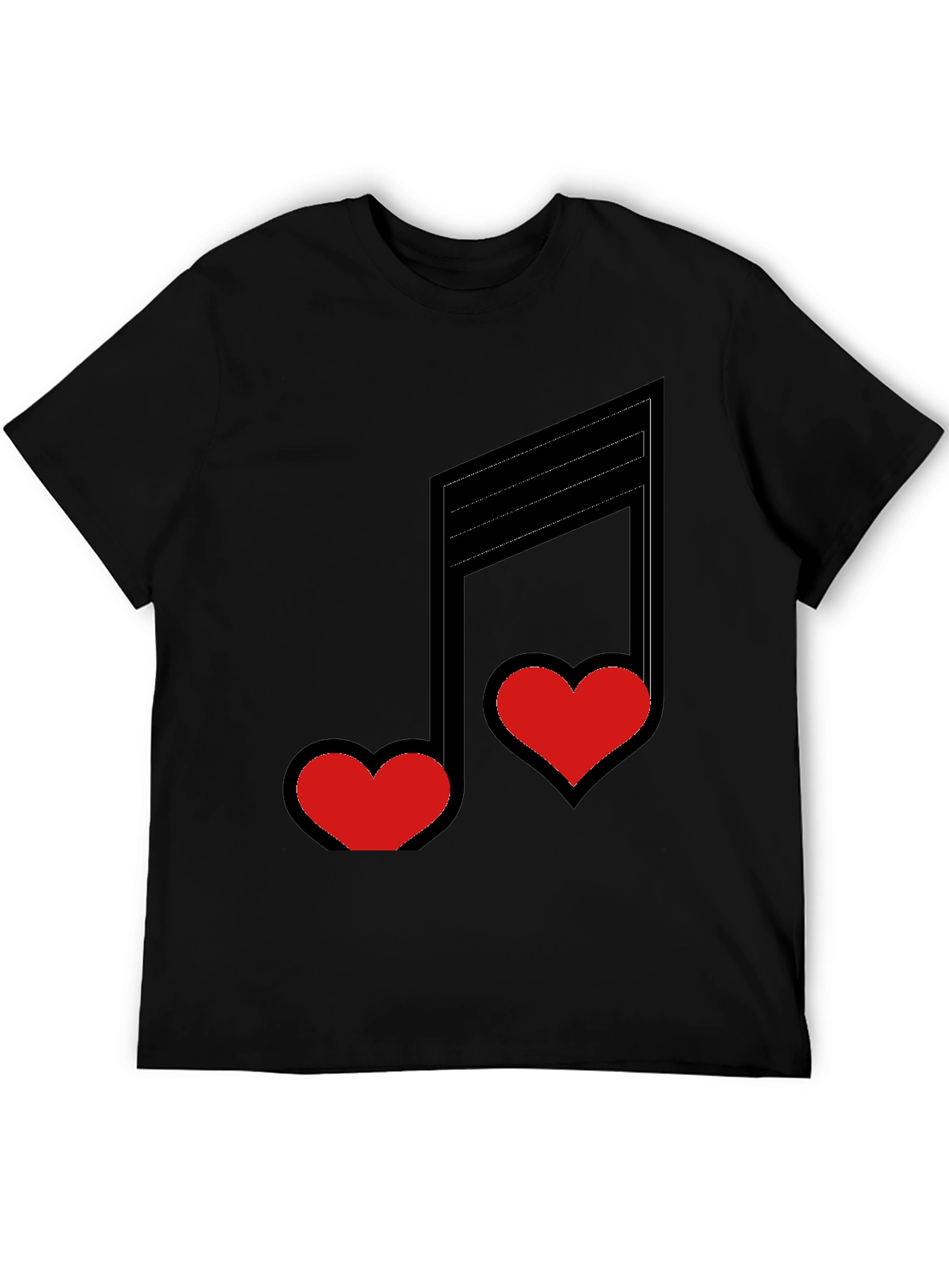 Black Love Notes Black Graphic Tee view 5