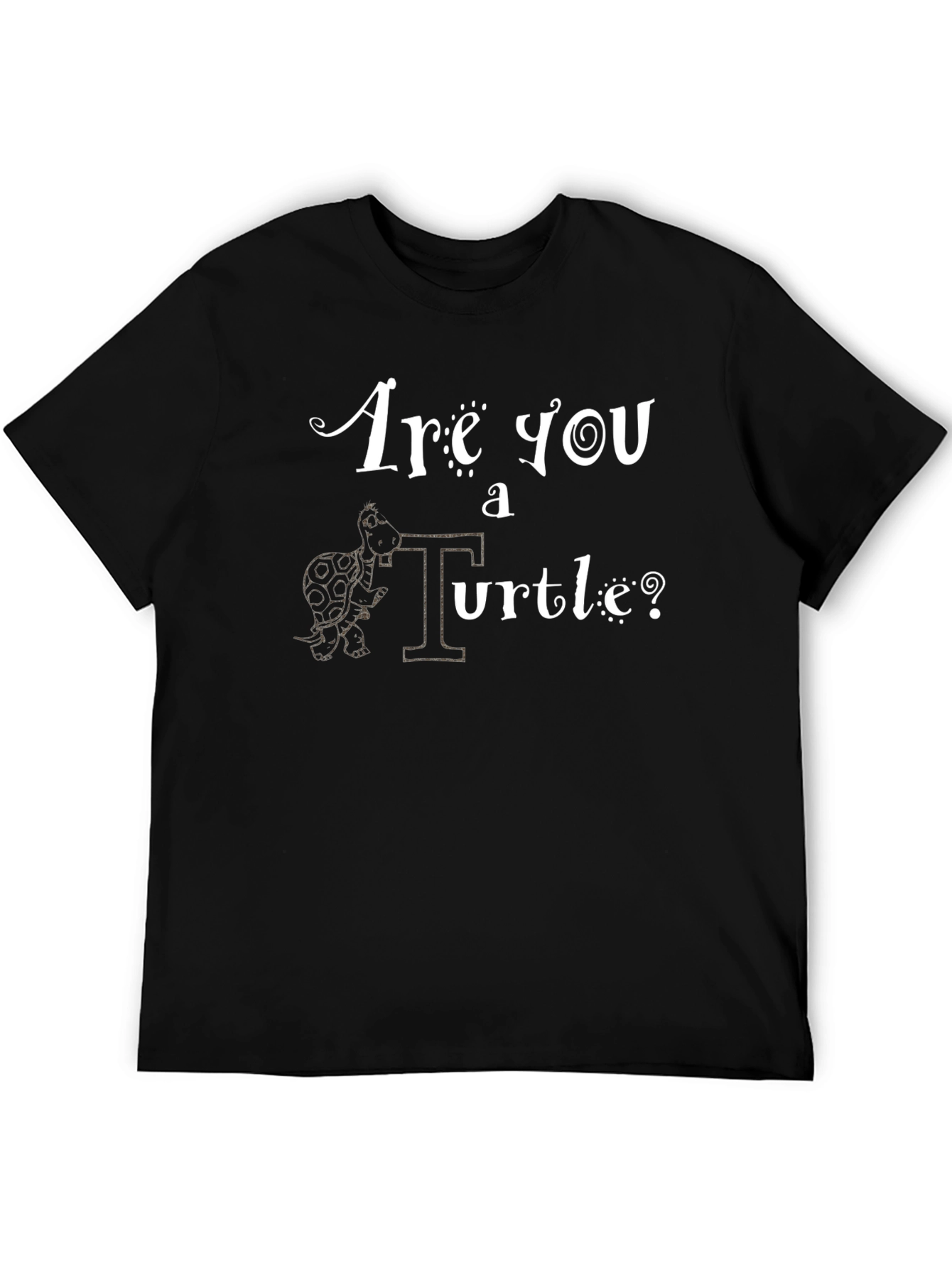 Black Are You a Turtle? Graphic T-Shirt view 5