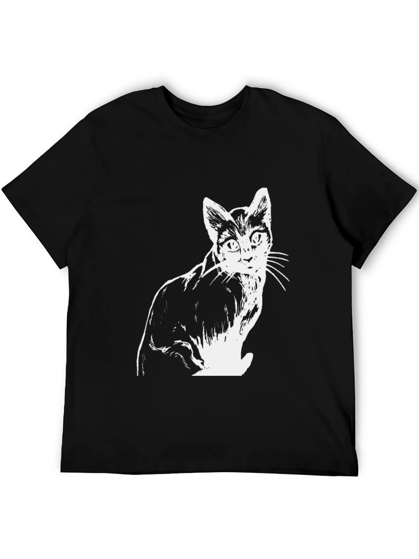 Black Cat Graphic T-Shirt - Stylish Black Tee view 5