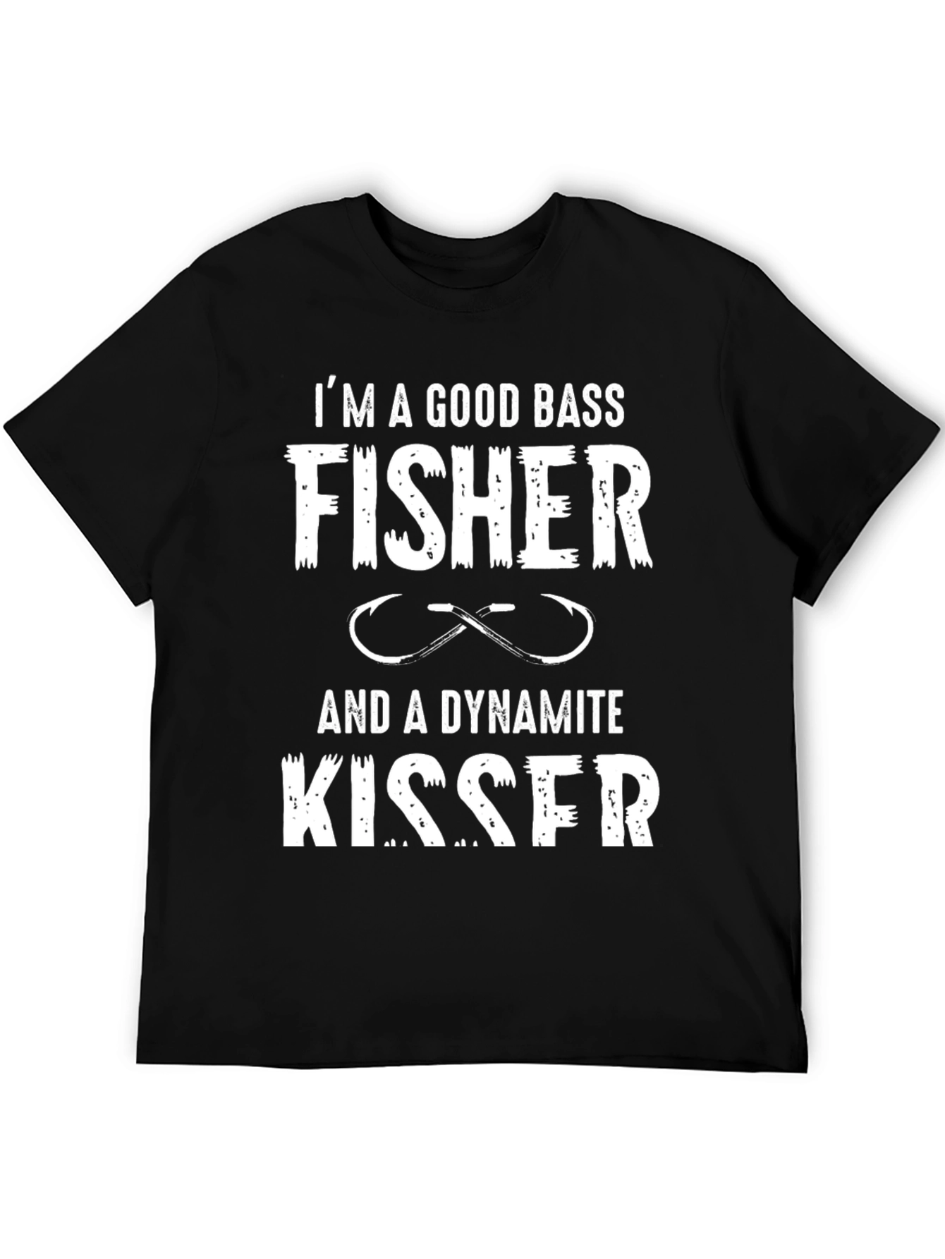 Black Good Bass Fisher & Dynamite Kisser Black T-Shirt view 5