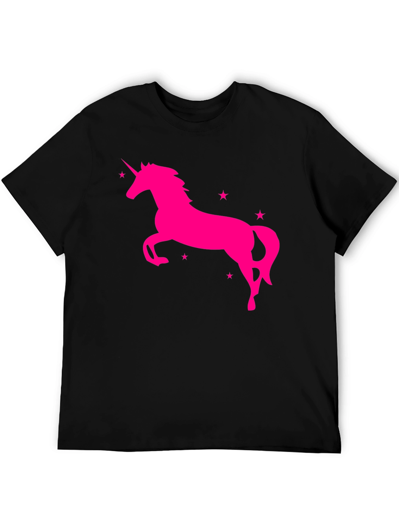 Black Unicorn Graphic Tee - Men's Black Shirt view 5