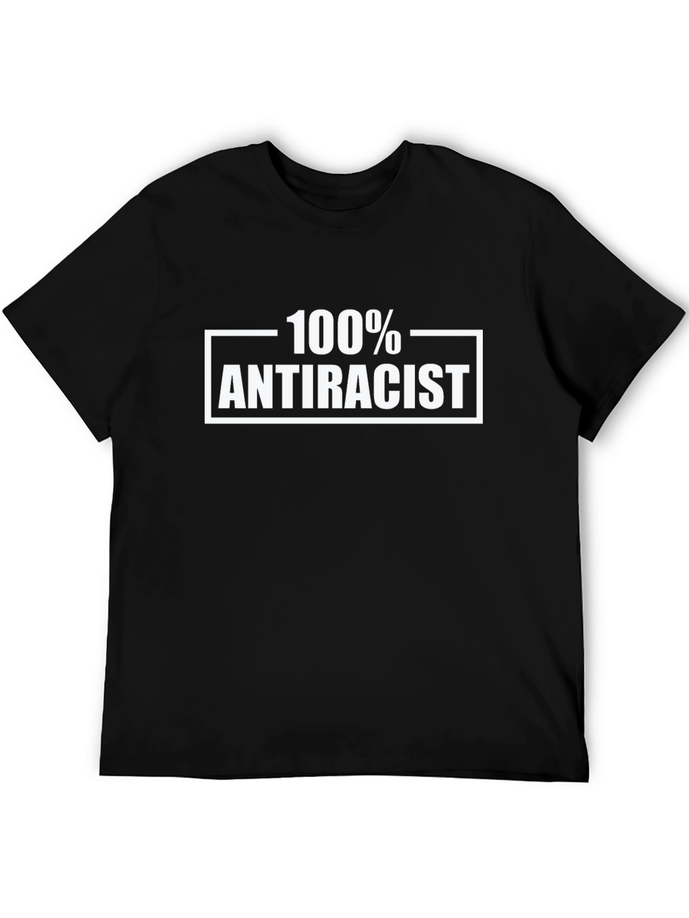 Black 100% Antiracist Graphic T-Shirt - Black view 5