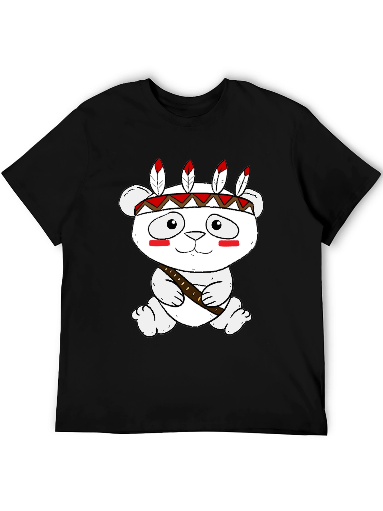 Black Native Bear T-Shirt - Black view 5