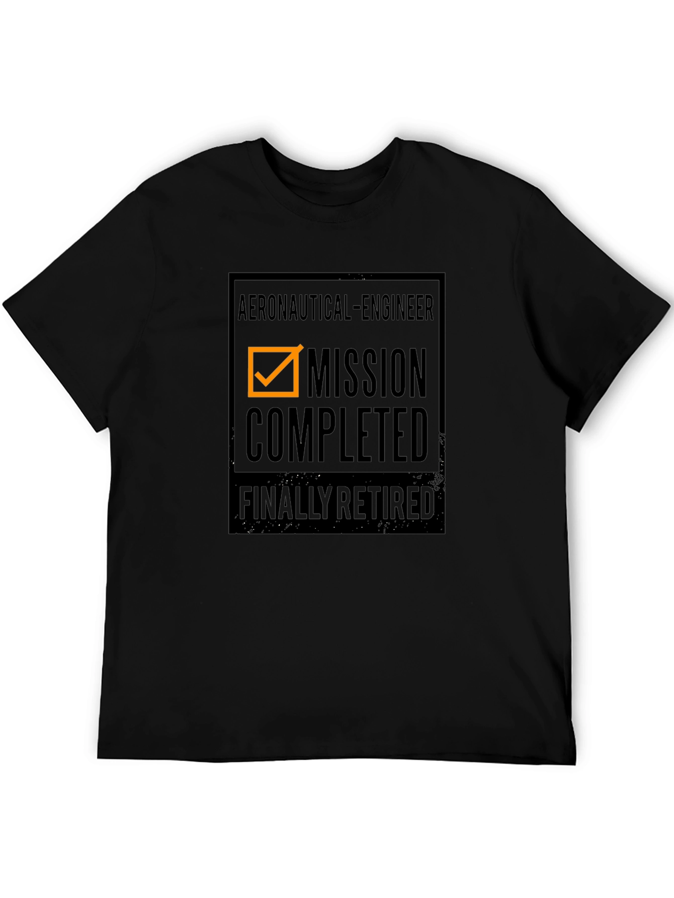 Black Aeronautical Engineer Mission Completed T-Shirt view 5